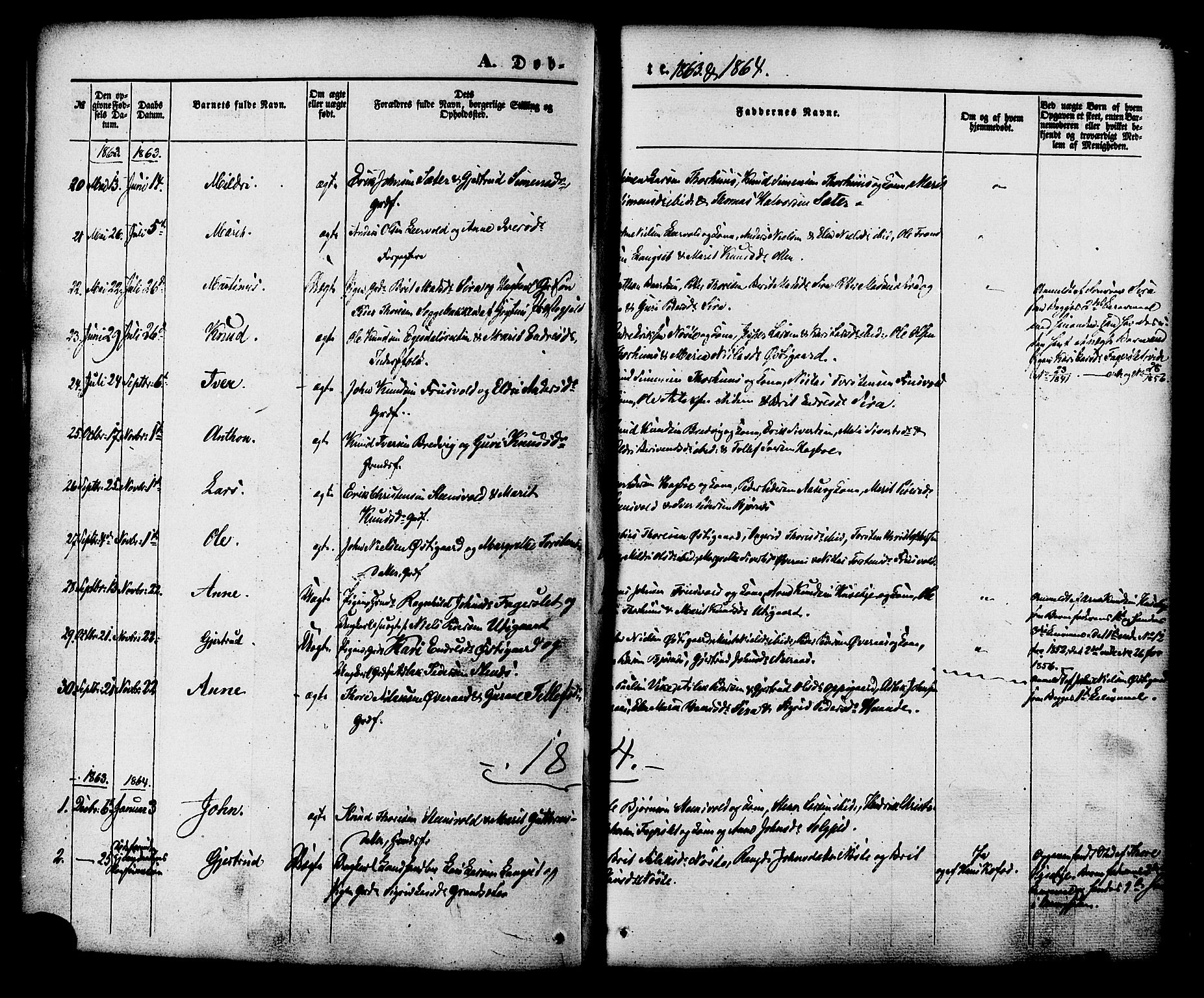 Ministerialprotokoller, klokkerbøker og fødselsregistre - Møre og Romsdal, SAT/A-1454/552/L0637: Parish register (official) no. 552A01, 1845-1879, p. 45