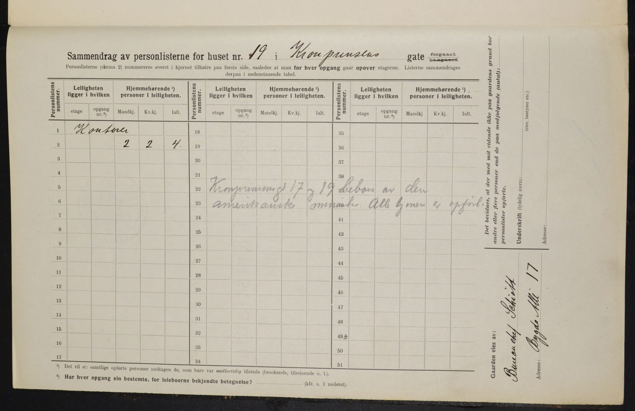 OBA, Municipal Census 1914 for Kristiania, 1914, p. 54621