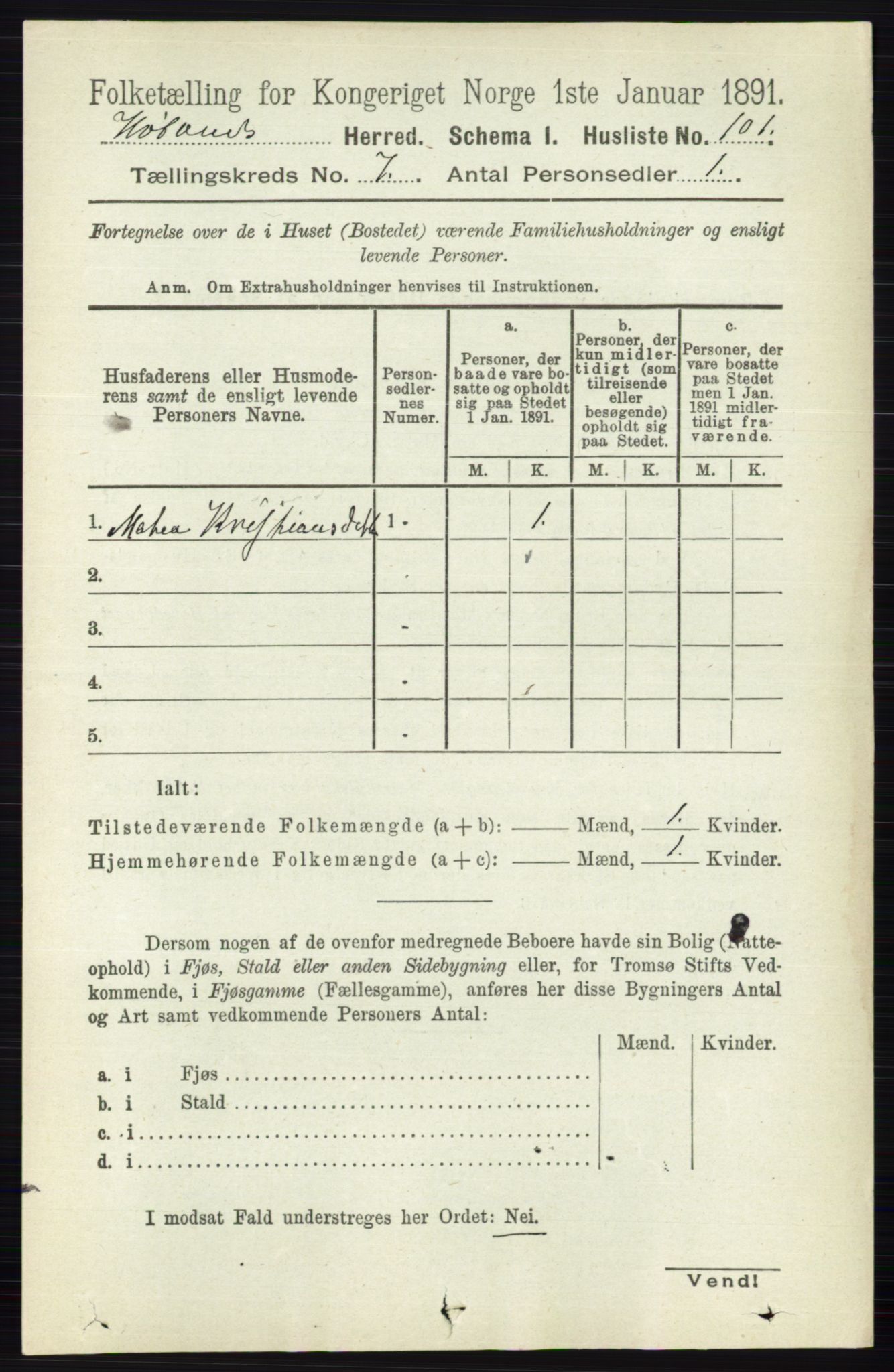 RA, 1891 census for 0221 Høland, 1891, p. 4911