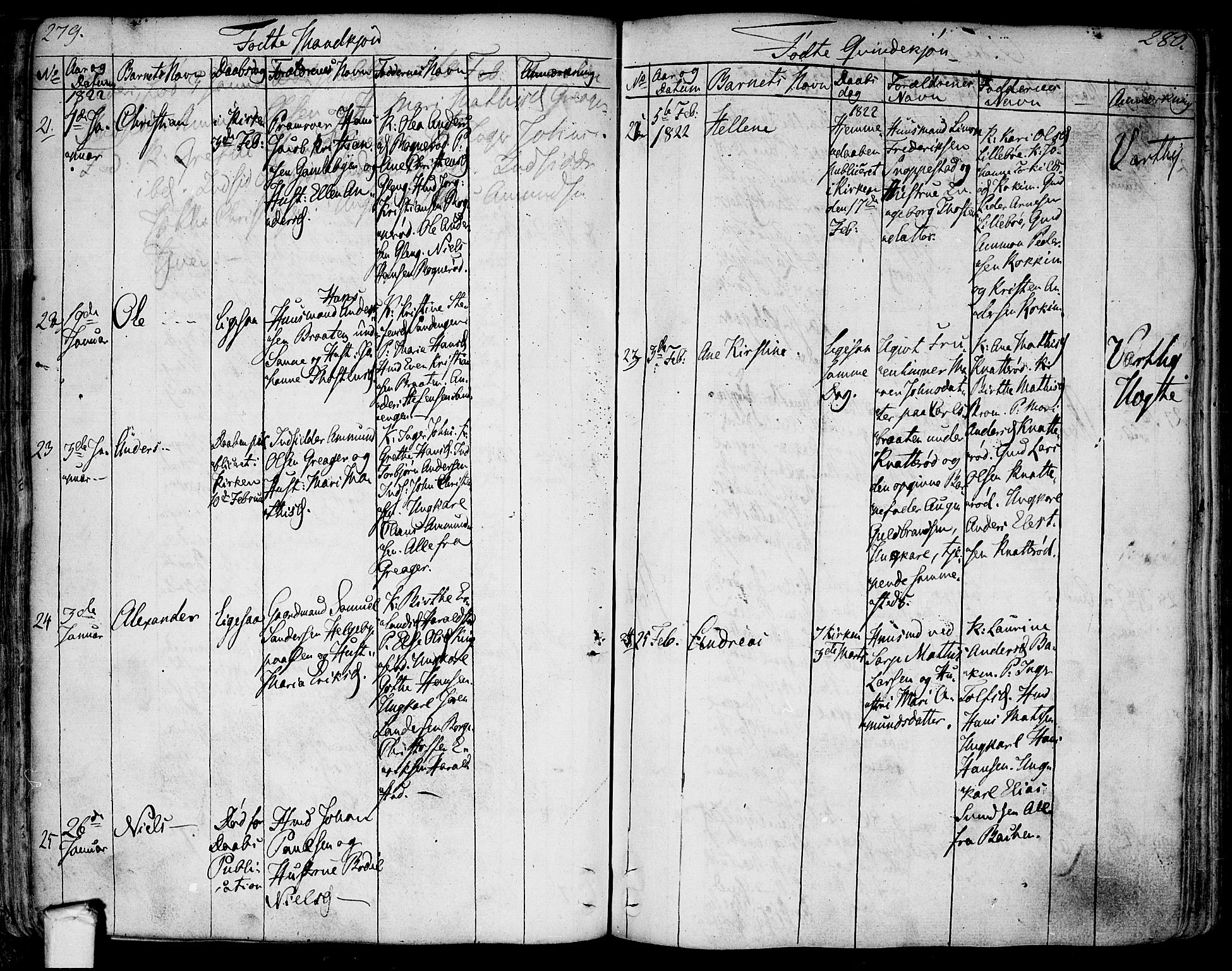 Tune prestekontor Kirkebøker, SAO/A-2007/F/Fa/L0004: Parish register (official) no. 4, 1797-1815, p. 279-280