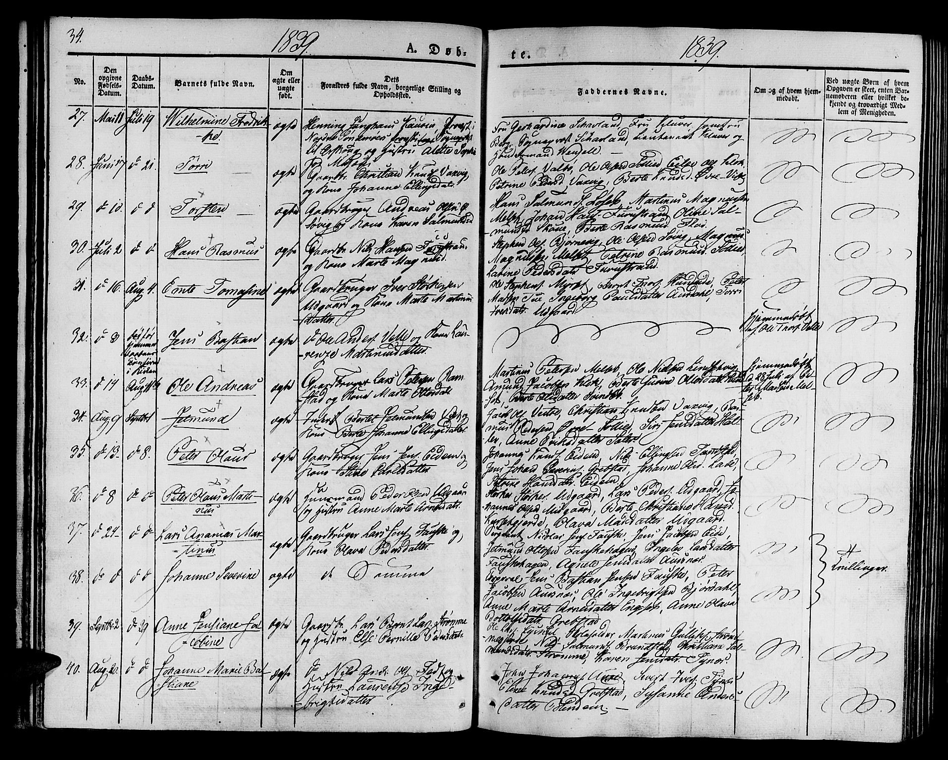 Ministerialprotokoller, klokkerbøker og fødselsregistre - Møre og Romsdal, AV/SAT-A-1454/522/L0311: Parish register (official) no. 522A06, 1832-1842, p. 34