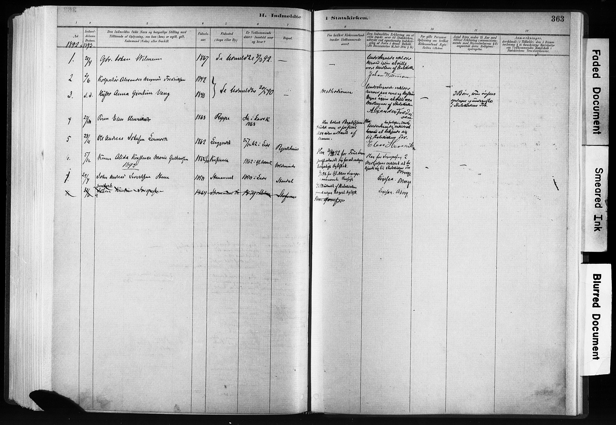 Ministerialprotokoller, klokkerbøker og fødselsregistre - Sør-Trøndelag, AV/SAT-A-1456/606/L0300: Parish register (official) no. 606A15, 1886-1893, p. 363