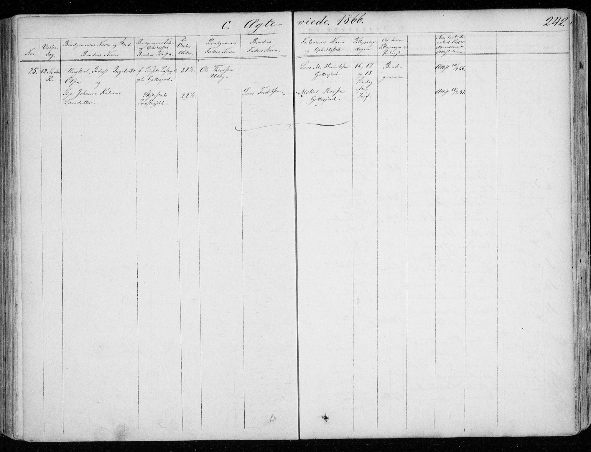 Tranøy sokneprestkontor, SATØ/S-1313/I/Ia/Iaa/L0007kirke: Parish register (official) no. 7, 1856-1866, p. 242