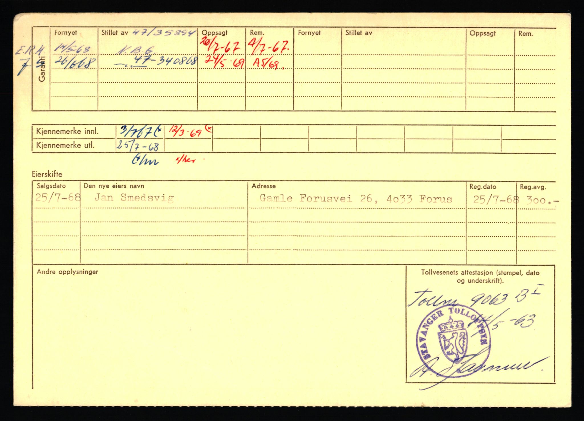 Stavanger trafikkstasjon, AV/SAST-A-101942/0/F/L0071: L-80500 - L-82199, 1930-1971, p. 2564