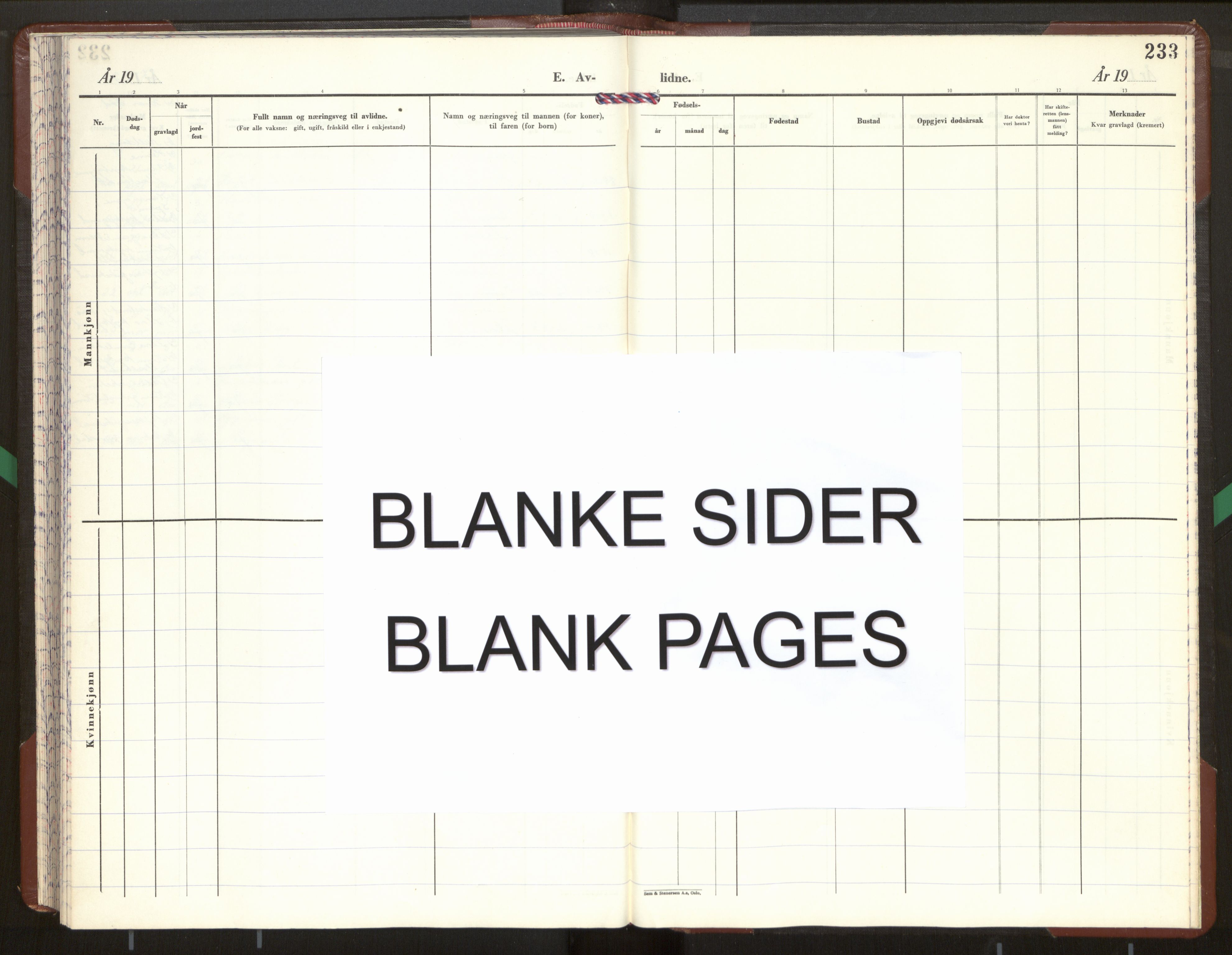 Kinn sokneprestembete, AV/SAB-A-80801/H/Hab/Haba/L0004: Parish register (copy) no. A 4, 1960-1972, p. 233