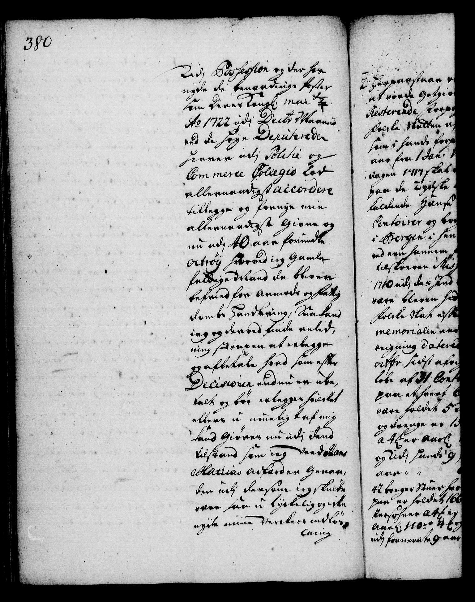 Rentekammeret, Kammerkanselliet, RA/EA-3111/G/Gg/Gga/L0002: Norsk ekspedisjonsprotokoll med register (merket RK 53.2), 1723-1727, p. 380