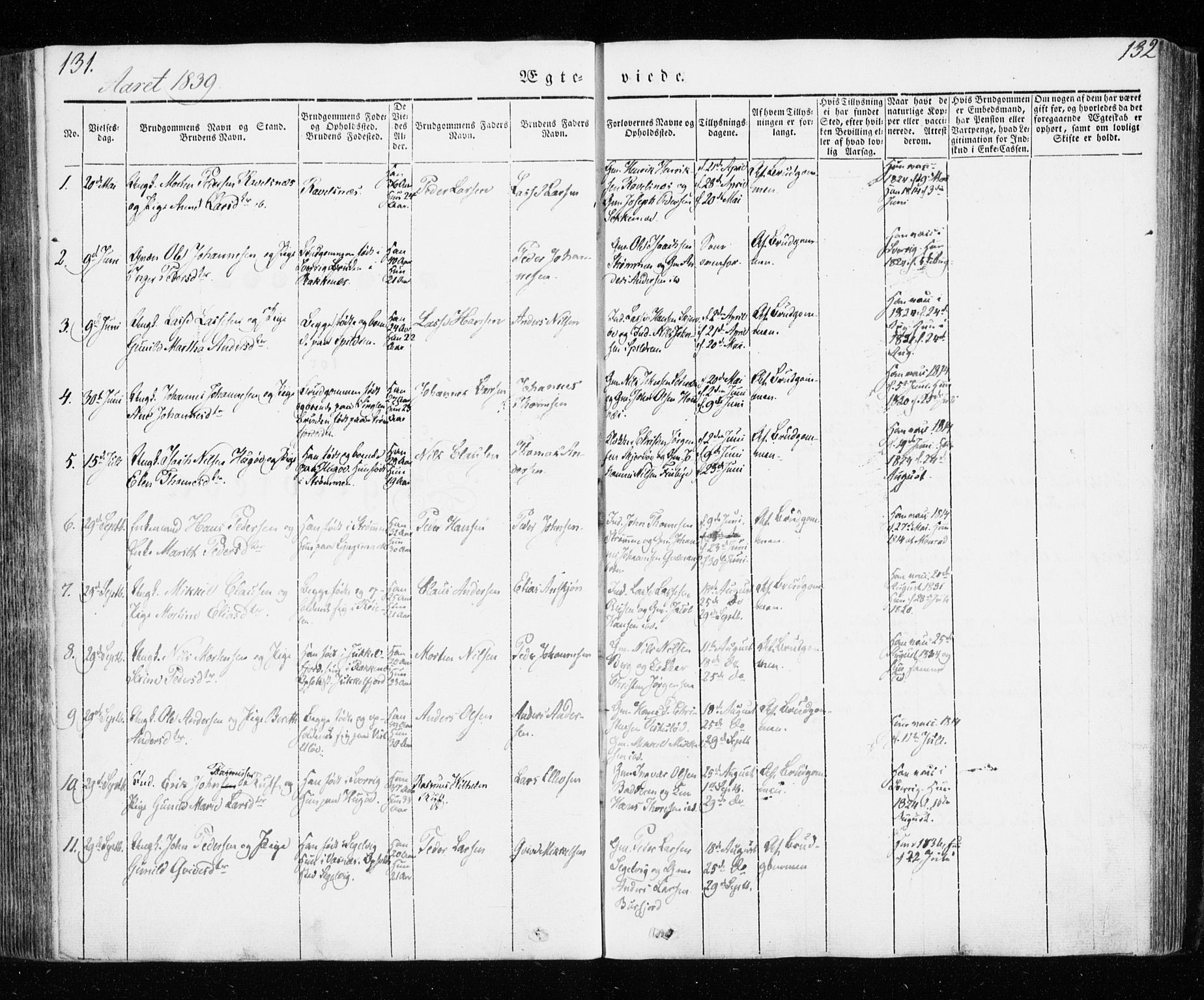 Skjervøy sokneprestkontor, AV/SATØ-S-1300/H/Ha/Haa/L0005kirke: Parish register (official) no. 5, 1838-1847, p. 132