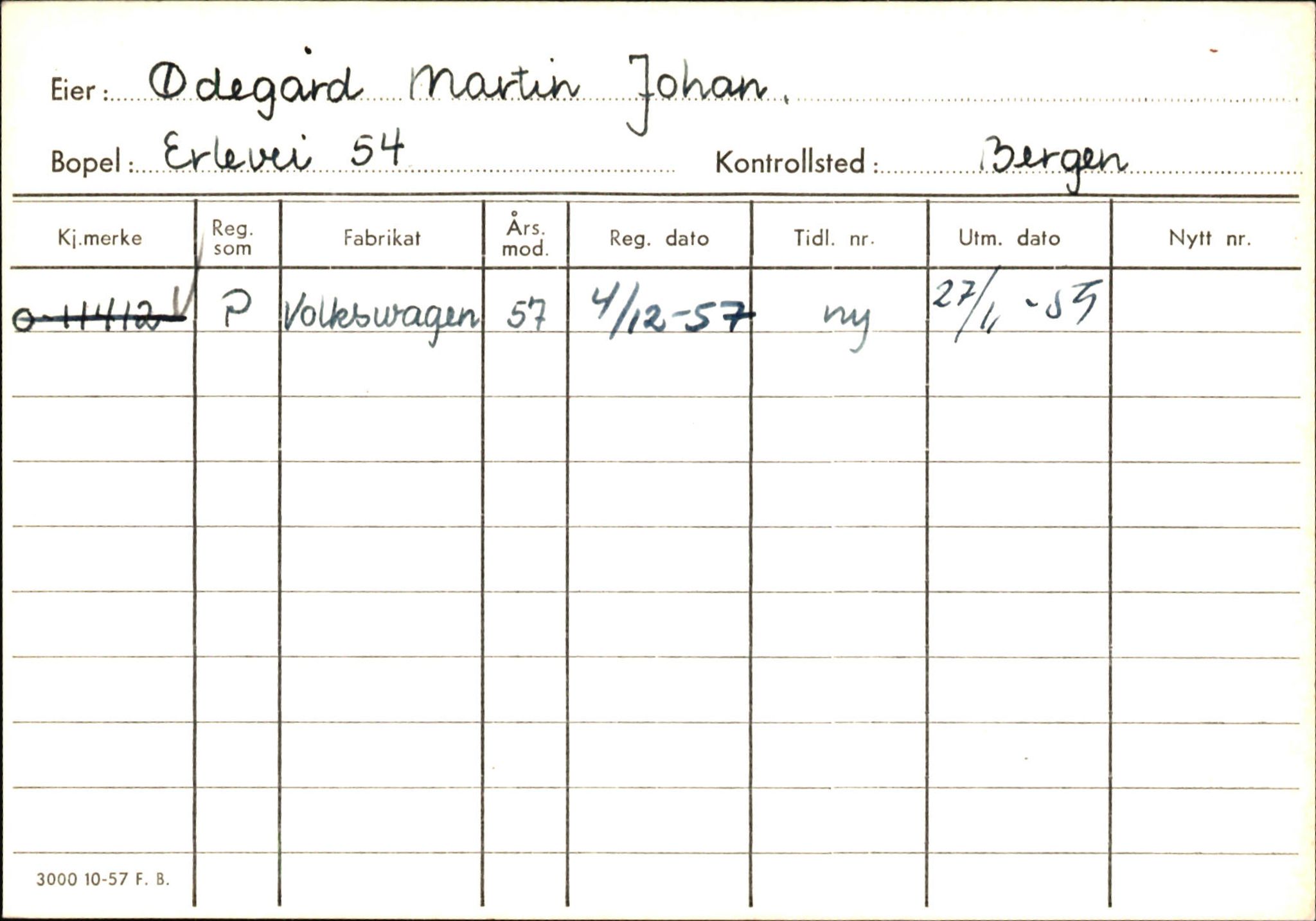 Statens vegvesen, Hordaland vegkontor, AV/SAB-A-5201/2/Hb/L0037: O-eierkort W-P, 1920-1971, p. 1044