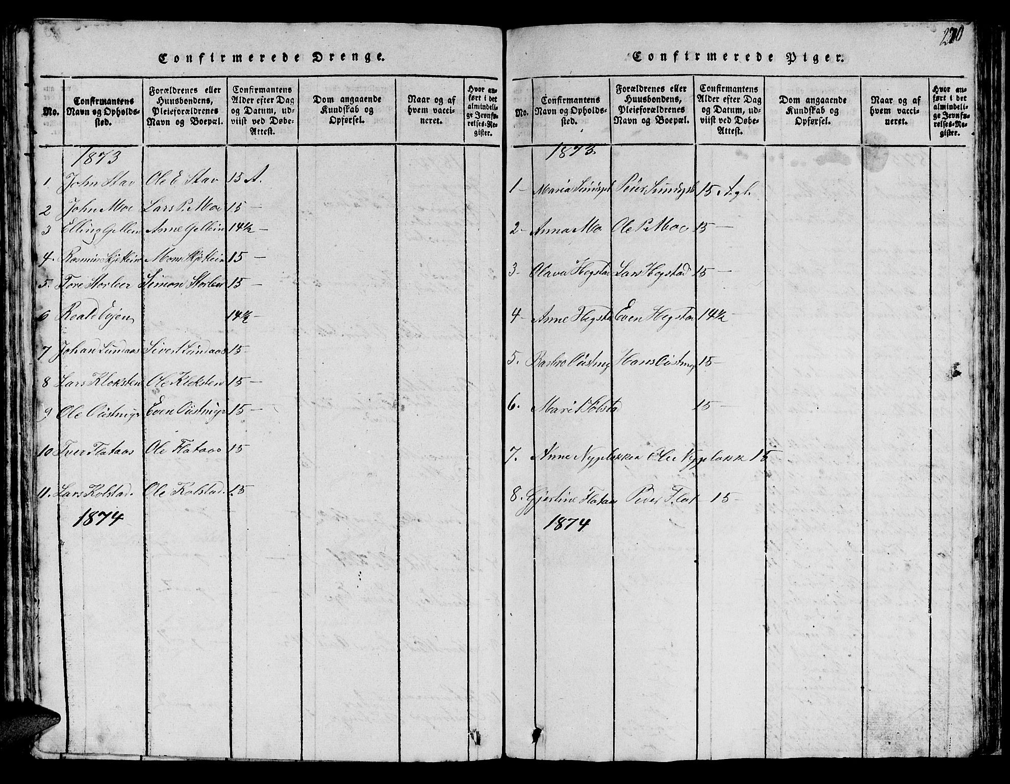 Ministerialprotokoller, klokkerbøker og fødselsregistre - Sør-Trøndelag, SAT/A-1456/613/L0393: Parish register (copy) no. 613C01, 1816-1886, p. 270