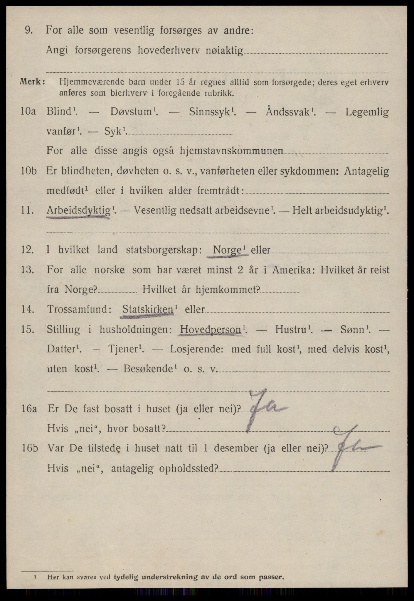 SAT, 1920 census for Stordal, 1920, p. 2083