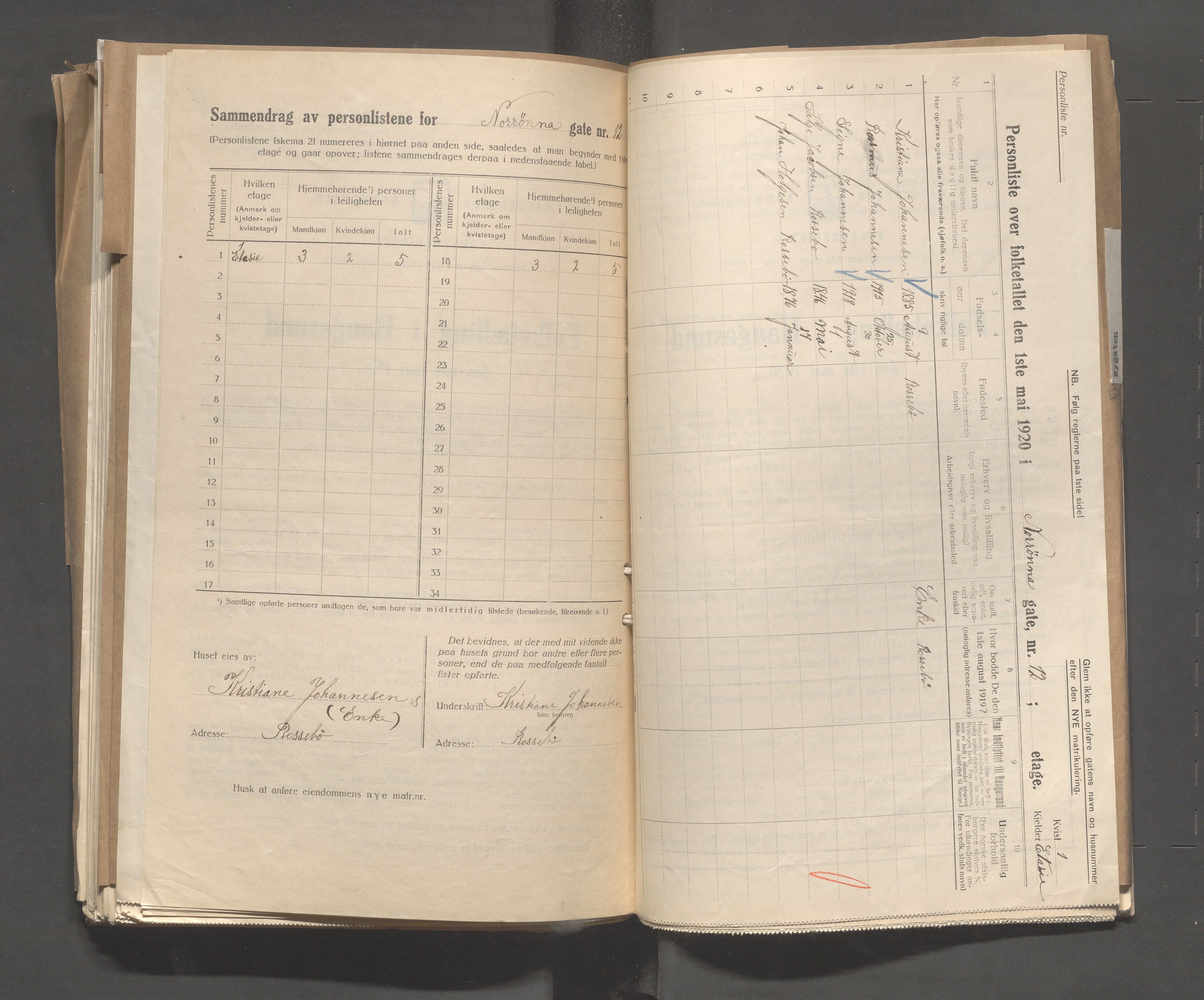 IKAR, Local census 1.5.1920 for Haugesund, 1920, p. 3002