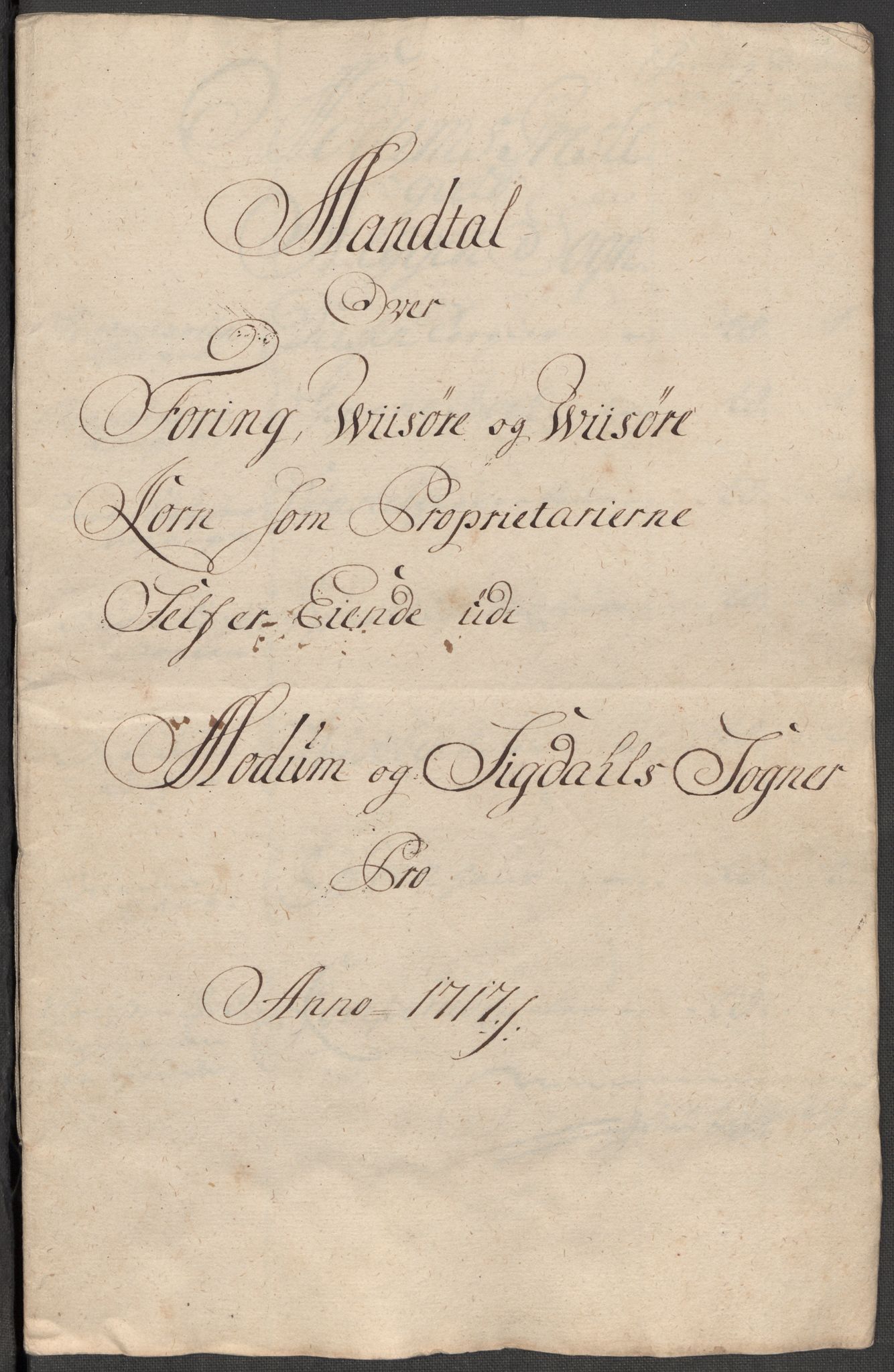 Rentekammeret inntil 1814, Reviderte regnskaper, Fogderegnskap, AV/RA-EA-4092/R31/L1711: Fogderegnskap Hurum, Røyken, Eiker, Lier og Buskerud, 1717, p. 364