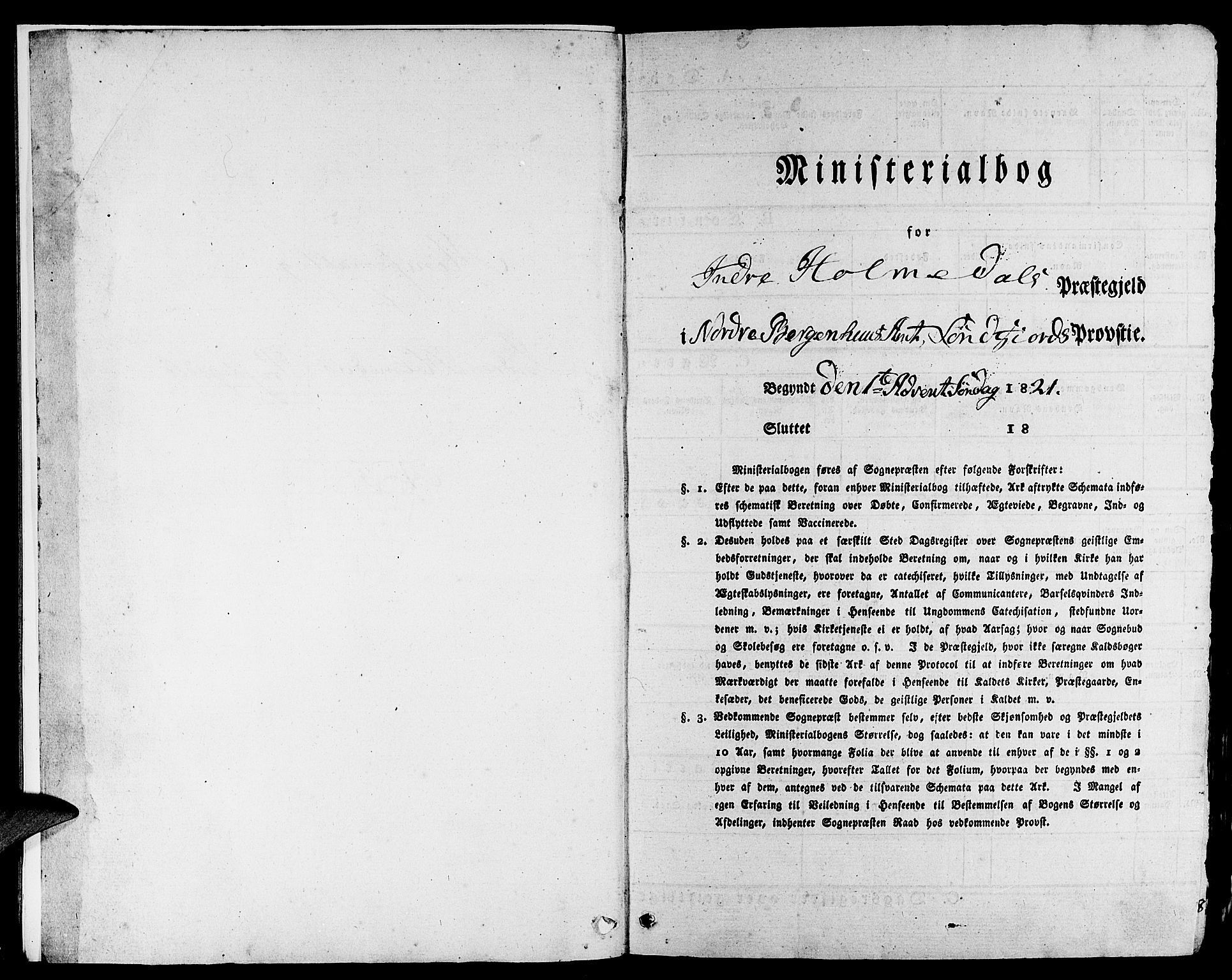 Gaular sokneprestembete, AV/SAB-A-80001/H/Haa: Parish register (official) no. A 3, 1821-1840