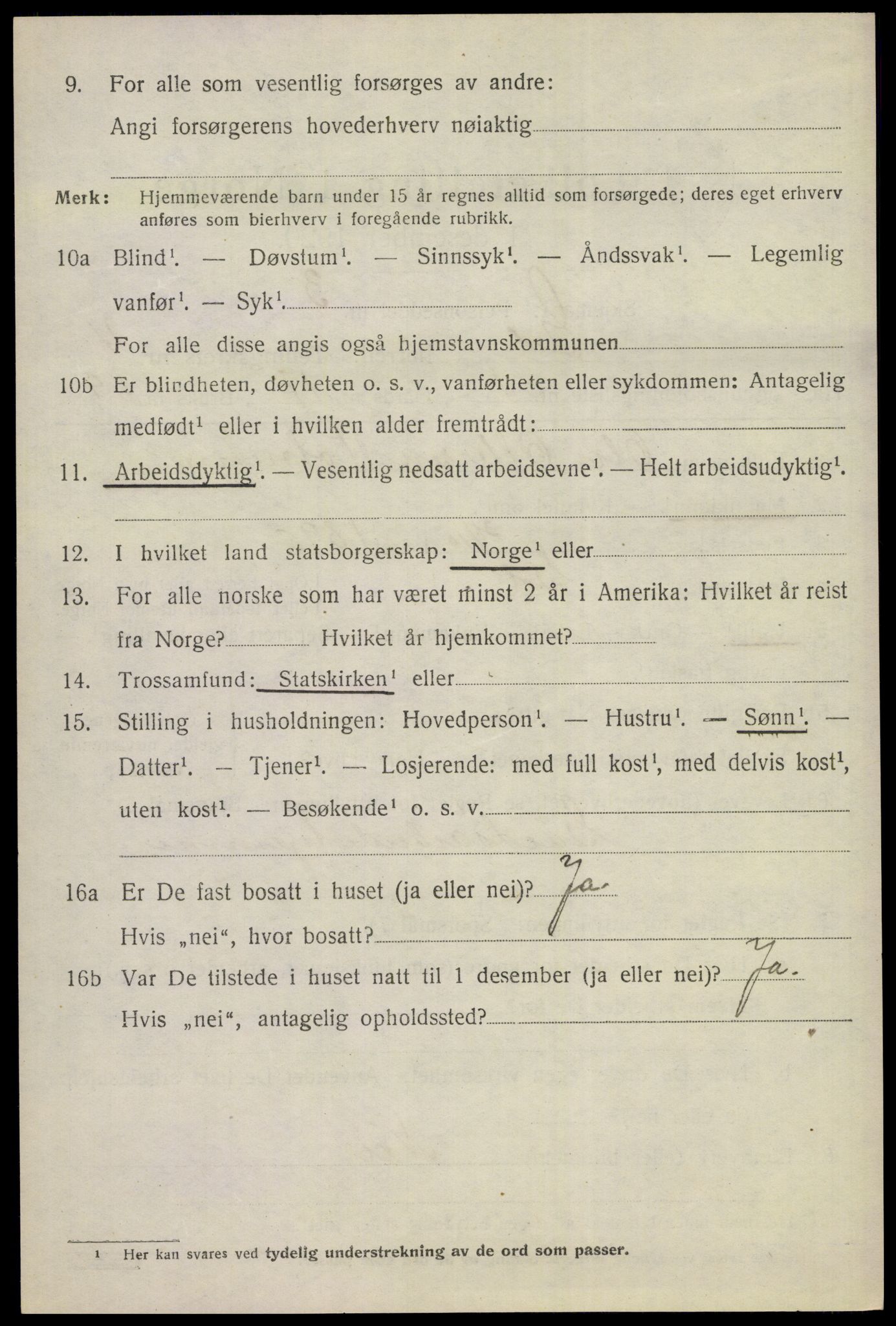 SAKO, 1920 census for Gol, 1920, p. 2735