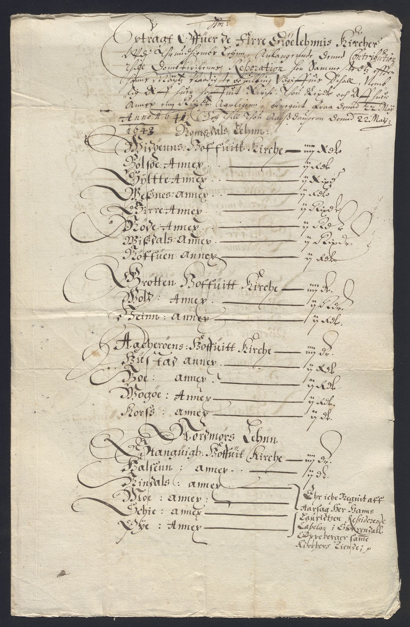 Rentekammeret inntil 1814, Reviderte regnskaper, Kirkeregnskap, AV/RA-EA-4067/Rf/L0113: Kirkeregnskap, 1641-1656, p. 115