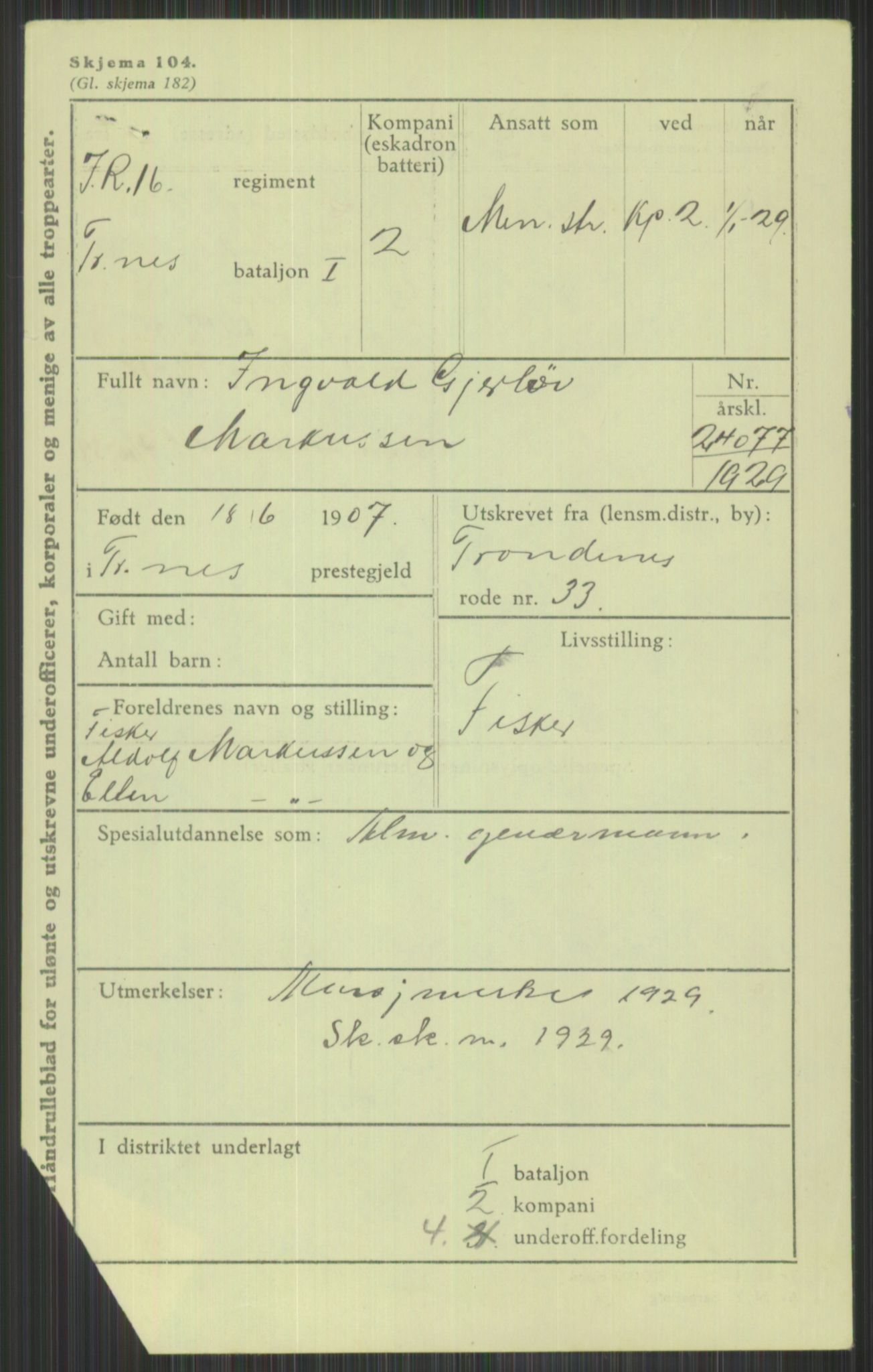 Forsvaret, Troms infanteriregiment nr. 16, AV/RA-RAFA-3146/P/Pa/L0013/0004: Rulleblad / Rulleblad for regimentets menige mannskaper, årsklasse 1929, 1929, p. 745