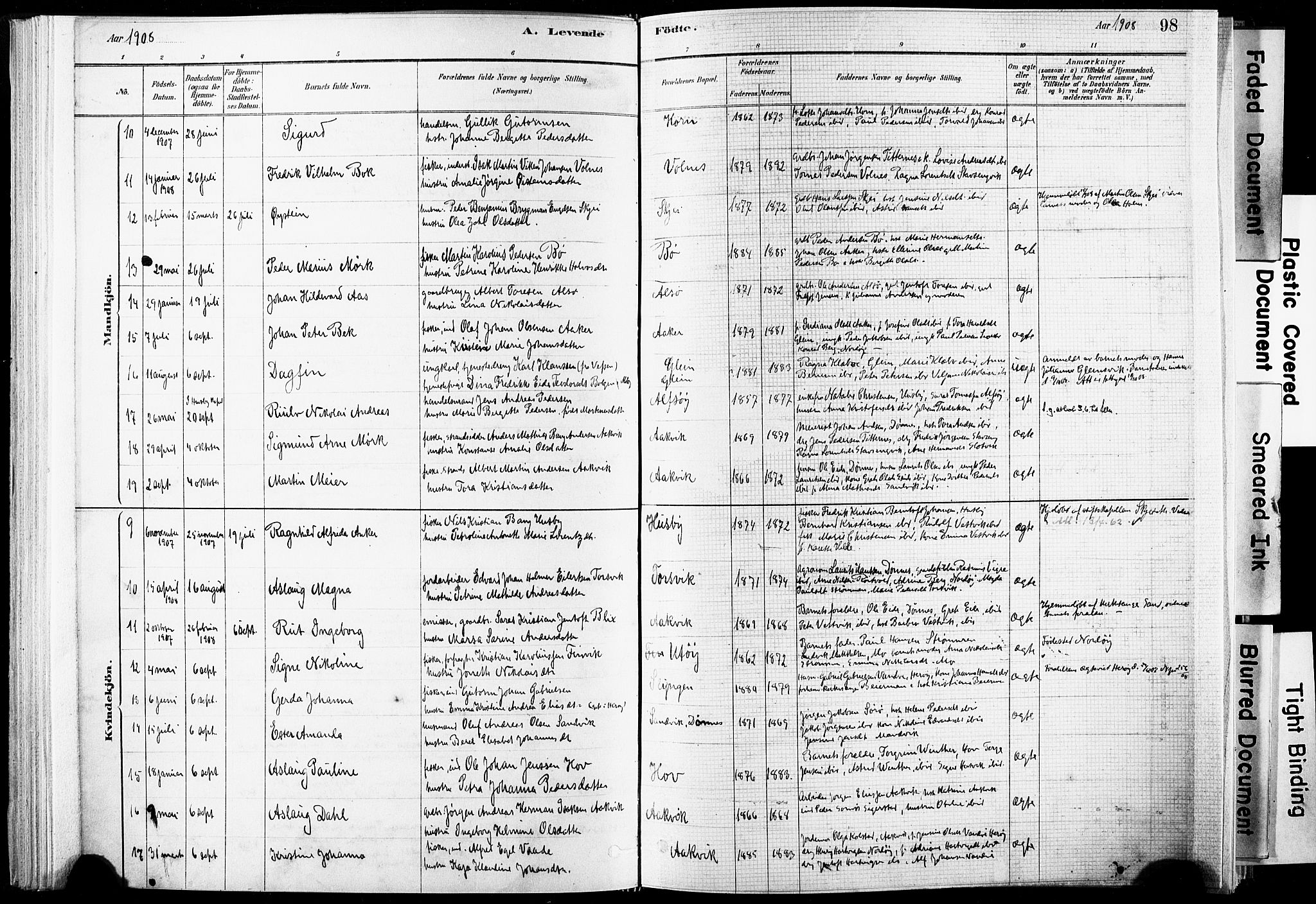 Ministerialprotokoller, klokkerbøker og fødselsregistre - Nordland, SAT/A-1459/835/L0525: Parish register (official) no. 835A03I, 1881-1910, p. 98