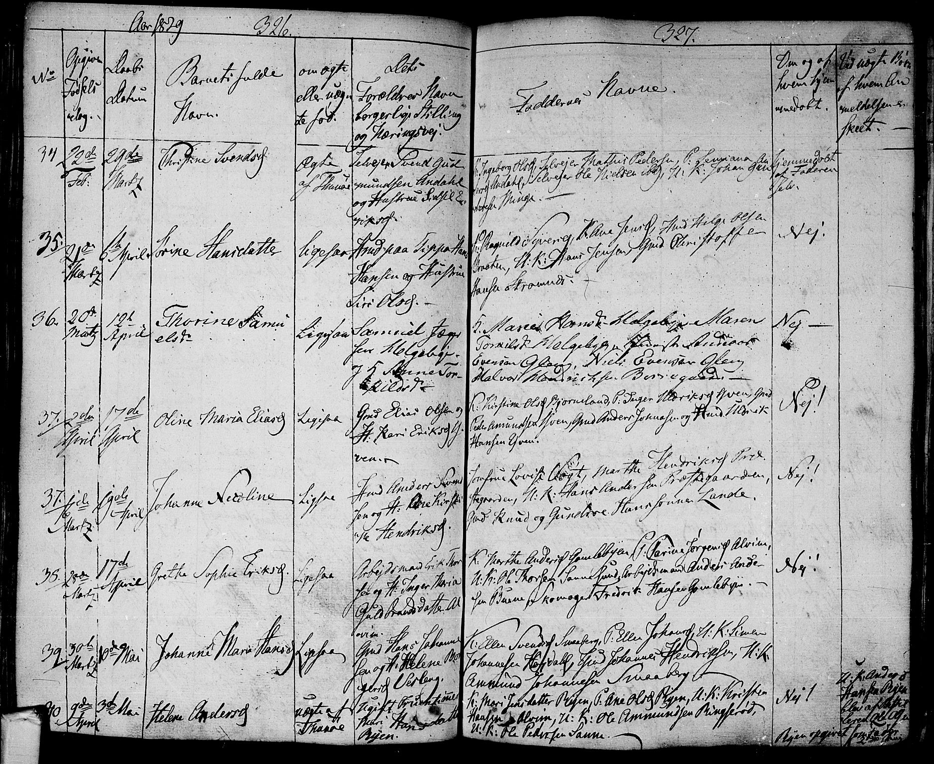 Tune prestekontor Kirkebøker, AV/SAO-A-2007/F/Fa/L0006: Parish register (official) no. 6, 1823-1831, p. 326-327