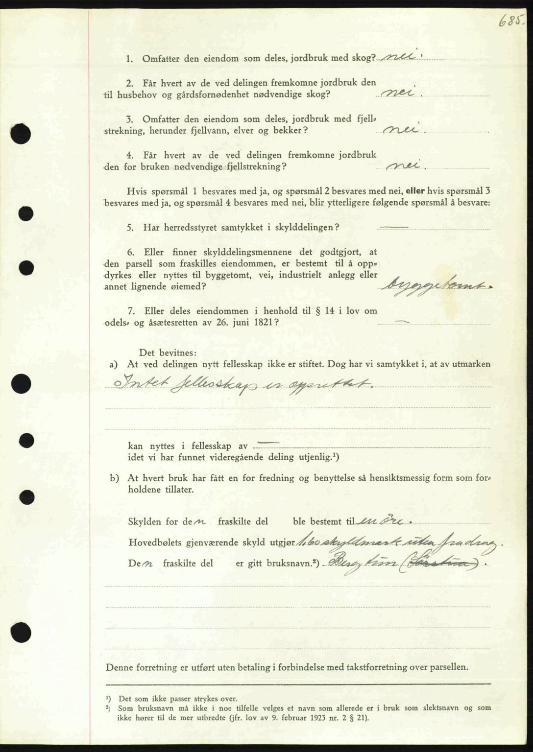 Nordmøre sorenskriveri, AV/SAT-A-4132/1/2/2Ca: Mortgage book no. A103, 1946-1947, Diary no: : 2703/1946