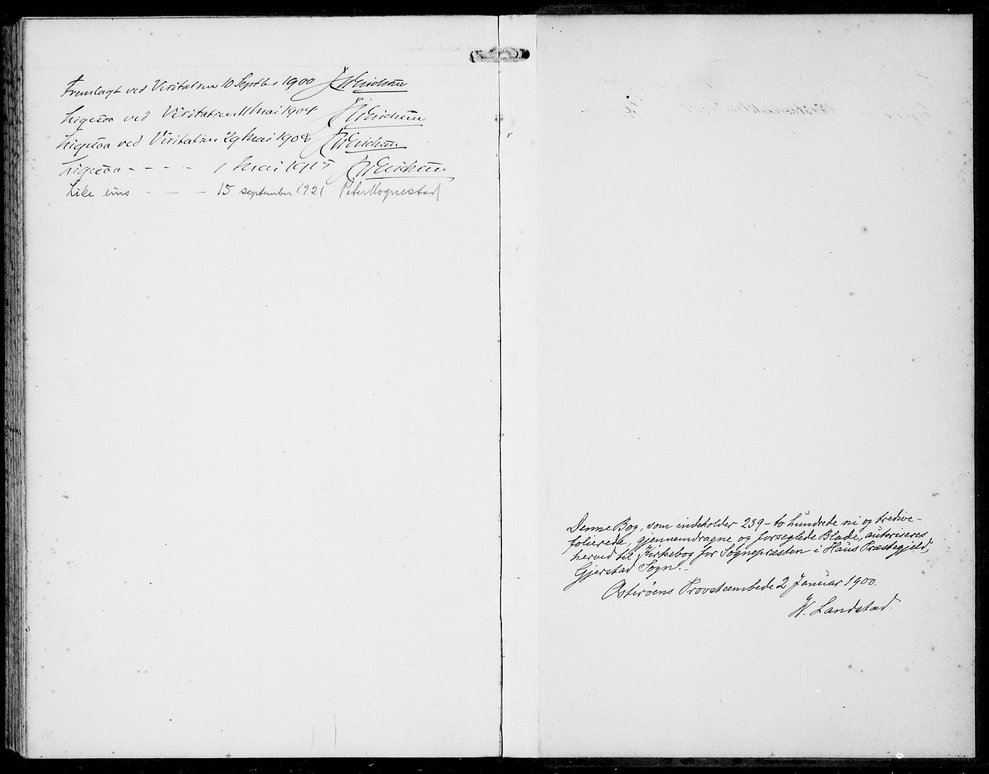 Haus sokneprestembete, SAB/A-75601/H/Haa: Parish register (official) no. C  2, 1900-1915