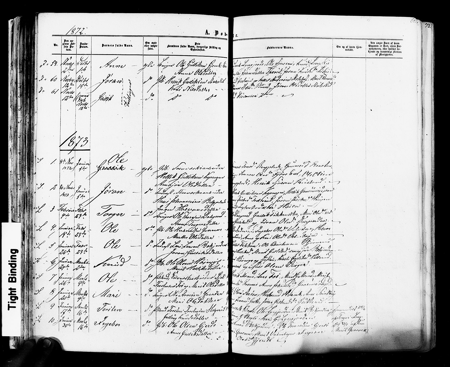 Flesberg kirkebøker, SAKO/A-18/F/Fa/L0007: Parish register (official) no. I 7, 1861-1878, p. 60
