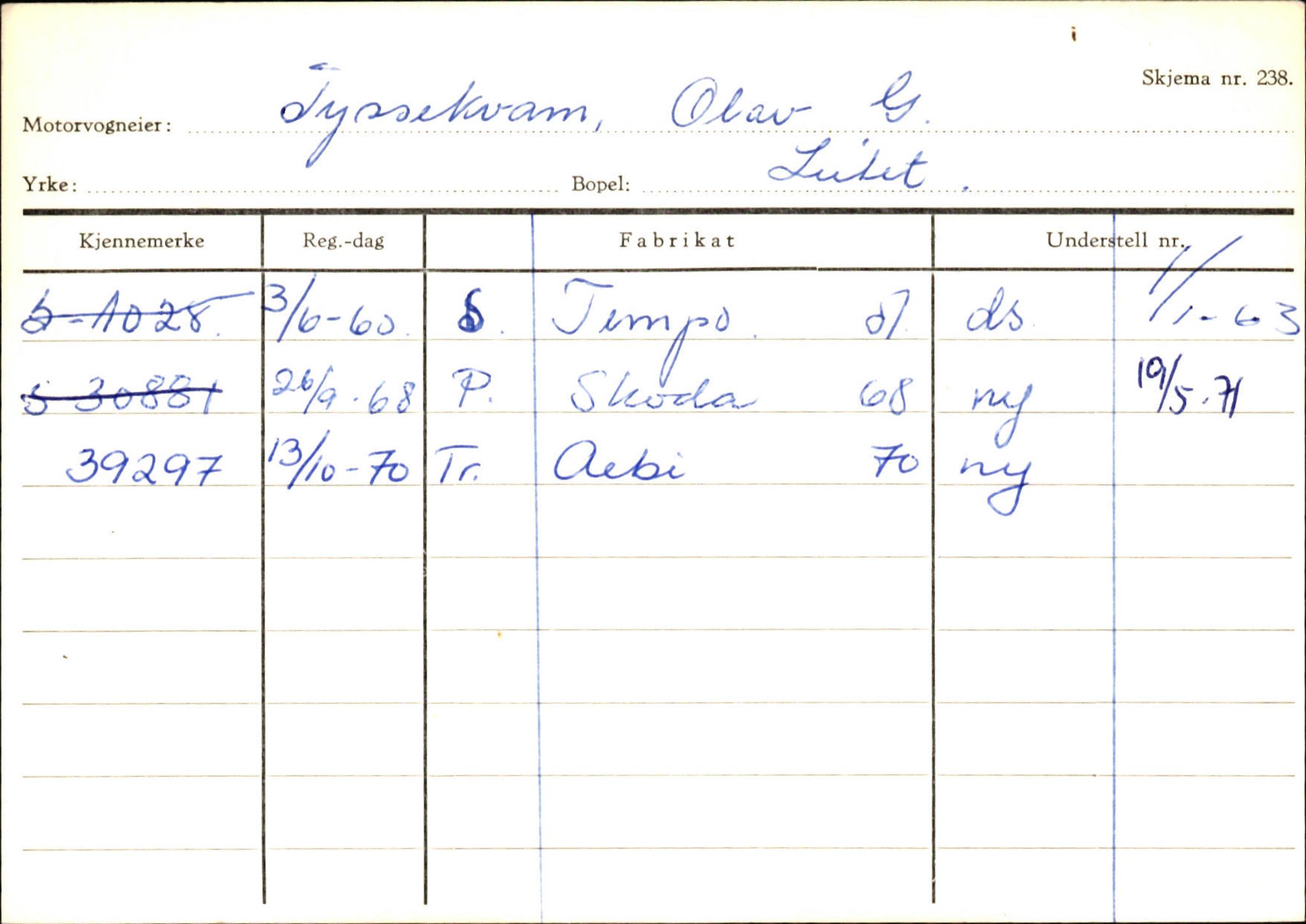 Statens vegvesen, Sogn og Fjordane vegkontor, AV/SAB-A-5301/4/F/L0126: Eigarregister Fjaler M-Å. Leikanger A-Å, 1945-1975, p. 521