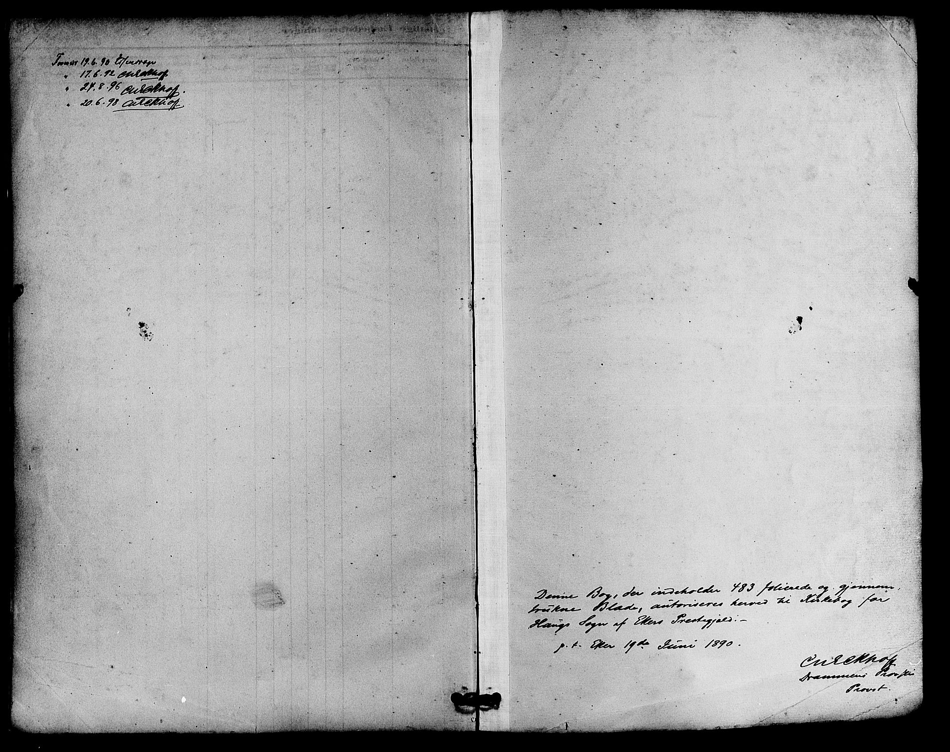 Eiker kirkebøker, SAKO/A-4/F/Fb/L0002: Parish register (official) no. II 2, 1889-1896