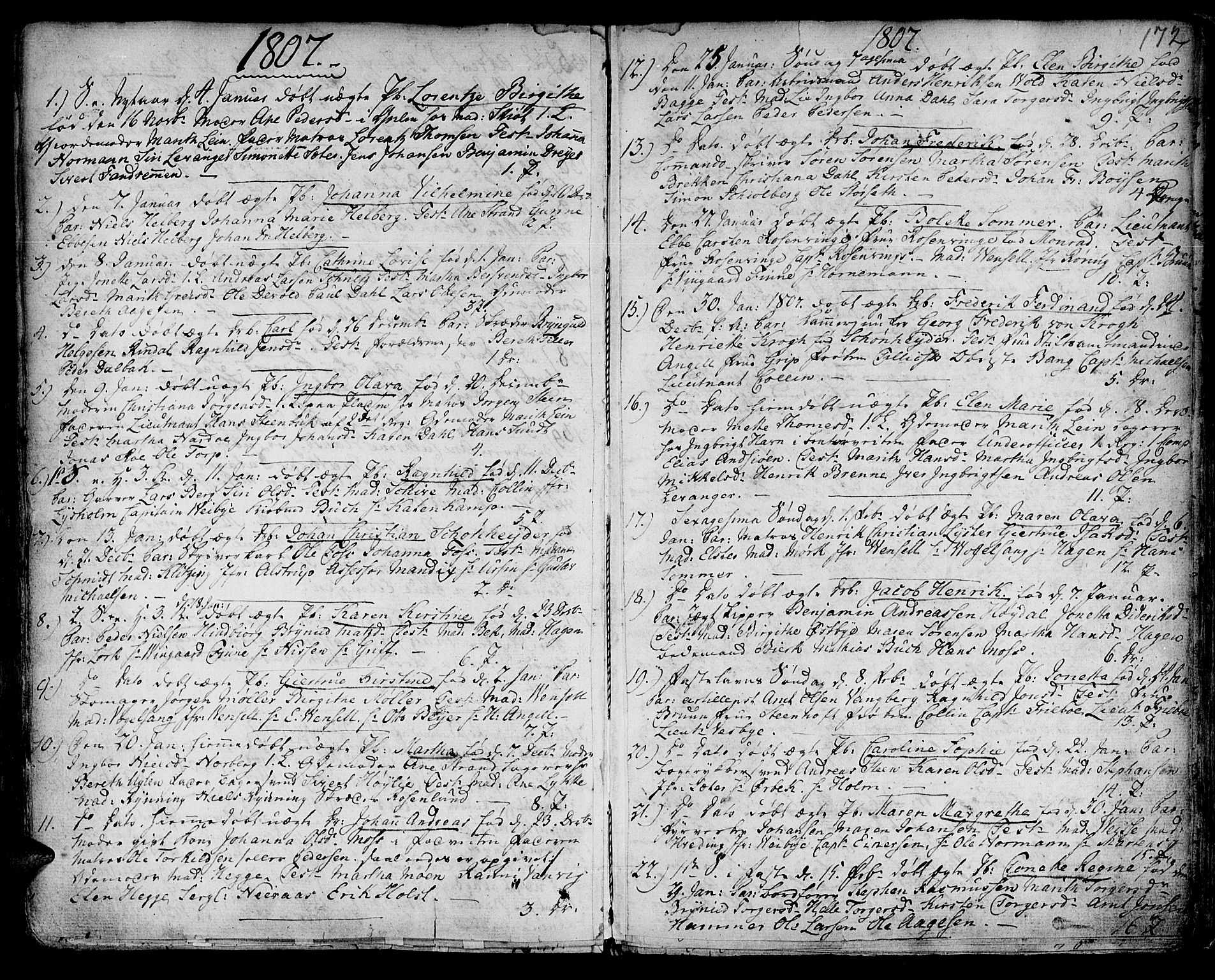 Ministerialprotokoller, klokkerbøker og fødselsregistre - Sør-Trøndelag, SAT/A-1456/601/L0039: Parish register (official) no. 601A07, 1770-1819, p. 172