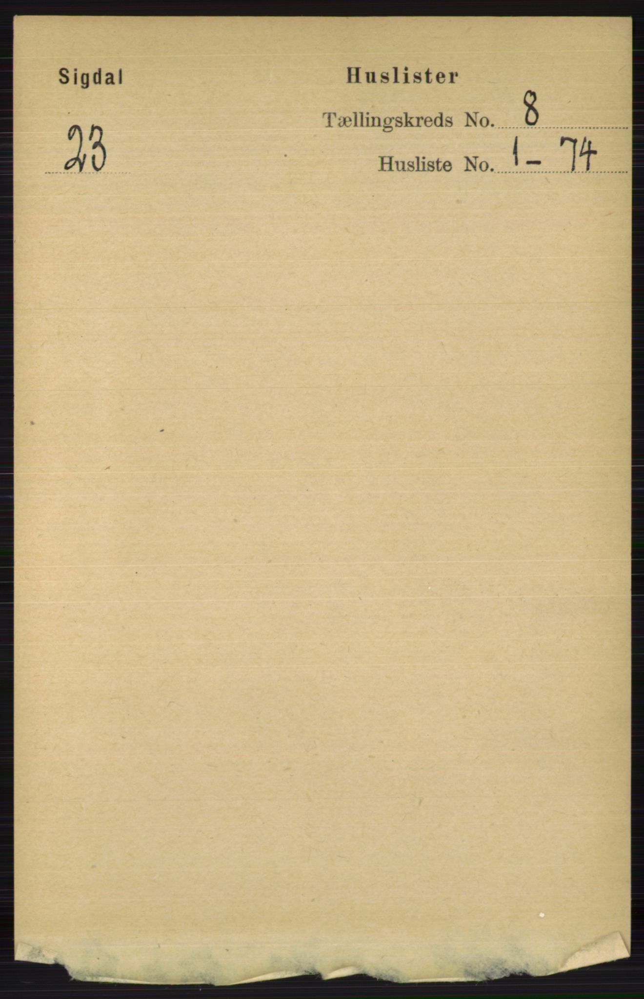 RA, 1891 census for 0621 Sigdal, 1891, p. 3100