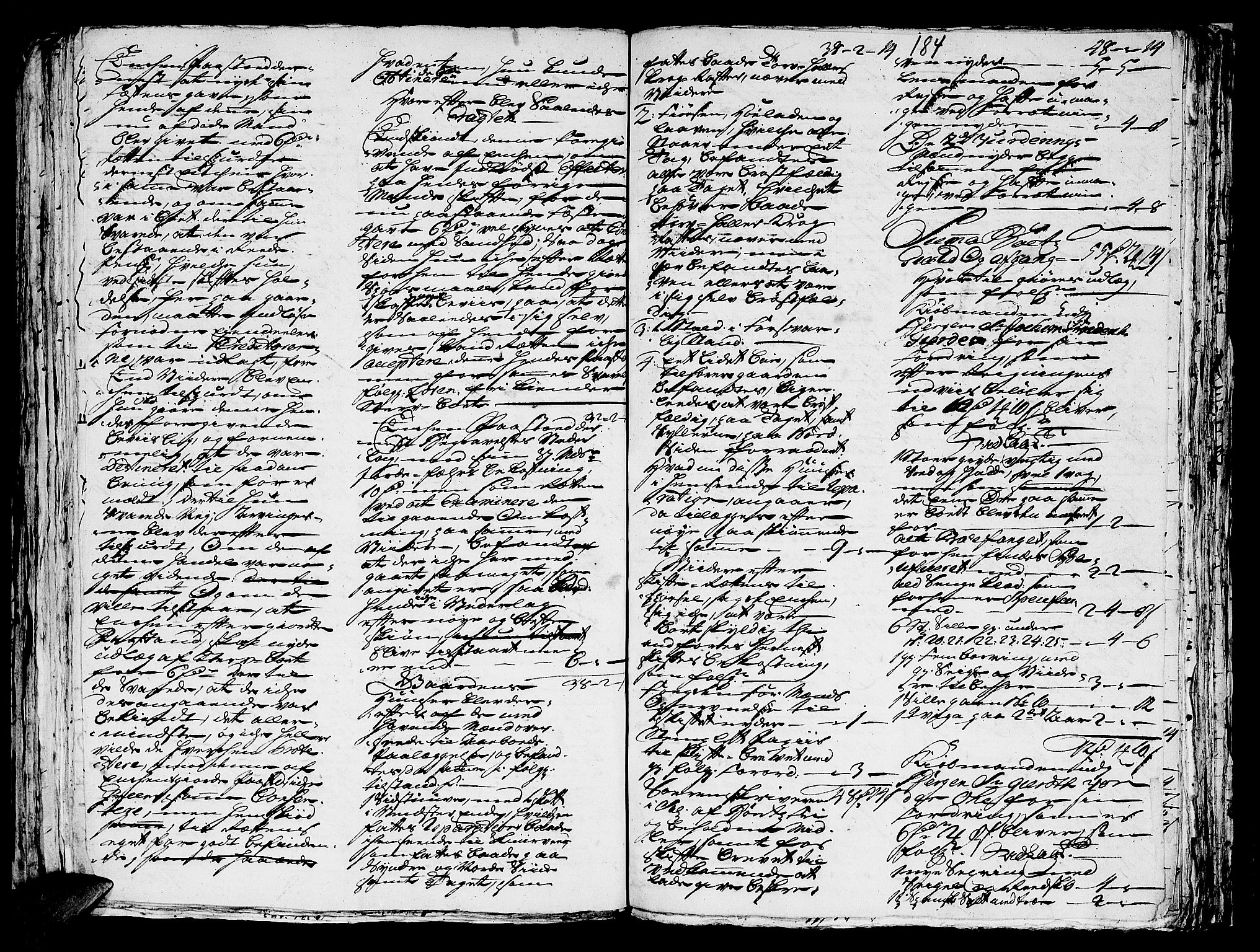 Helgeland sorenskriveri, AV/SAT-A-0004/3/3A/L0031: Konseptprotokoll 16, 1754, p. 183b-184a