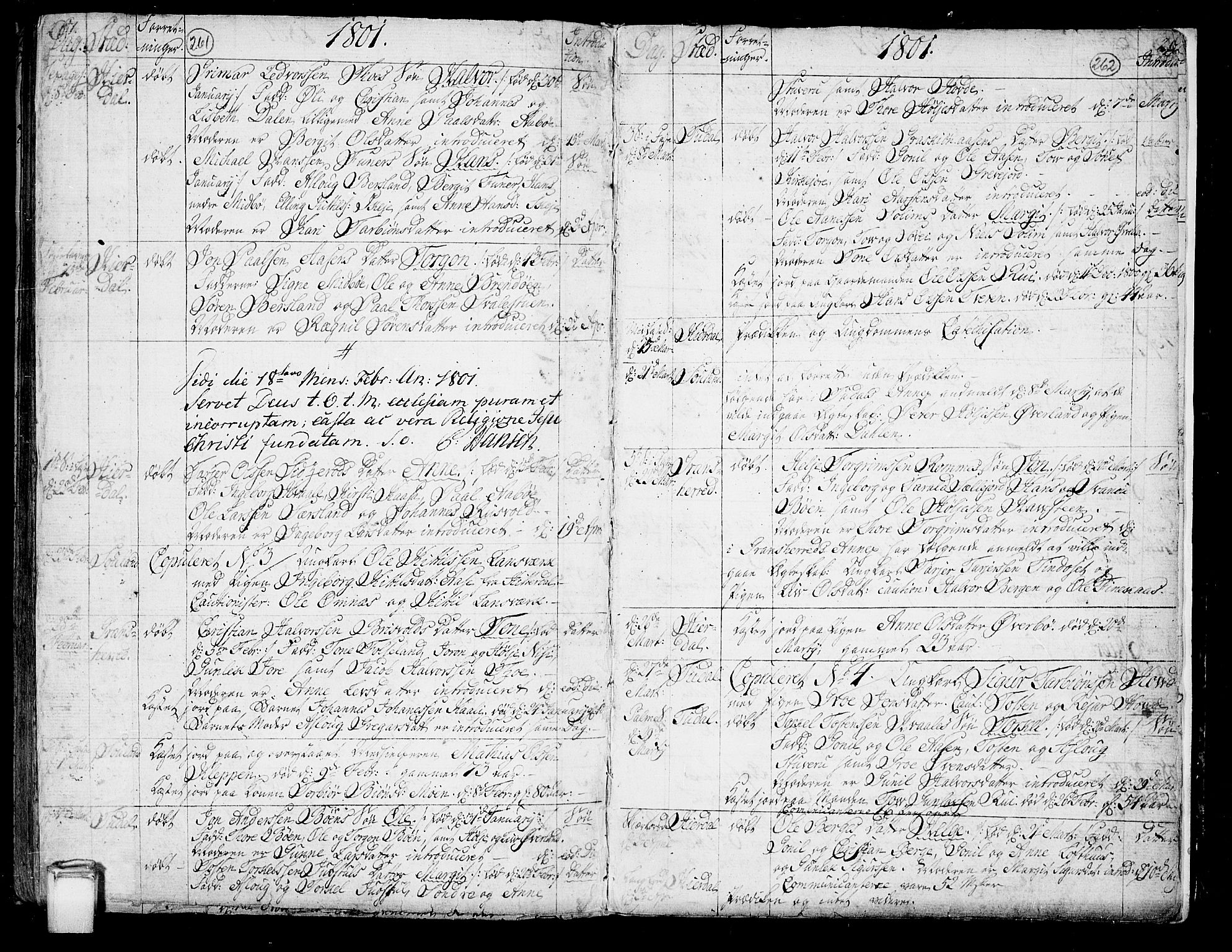 Hjartdal kirkebøker, AV/SAKO-A-270/F/Fa/L0005: Parish register (official) no. I 5, 1776-1801, p. 261-262