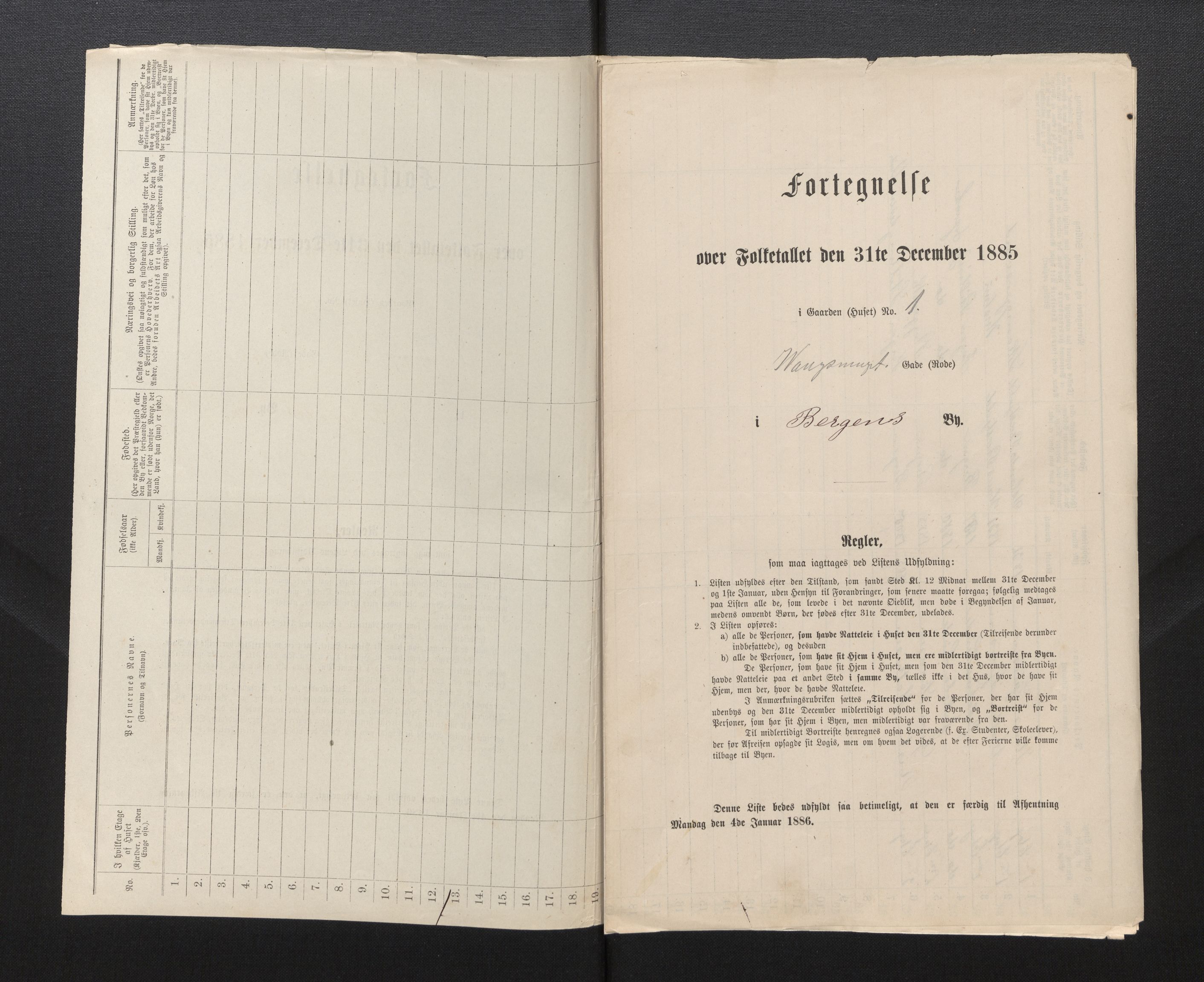 SAB, 1885 census for 1301 Bergen, 1885, p. 7631