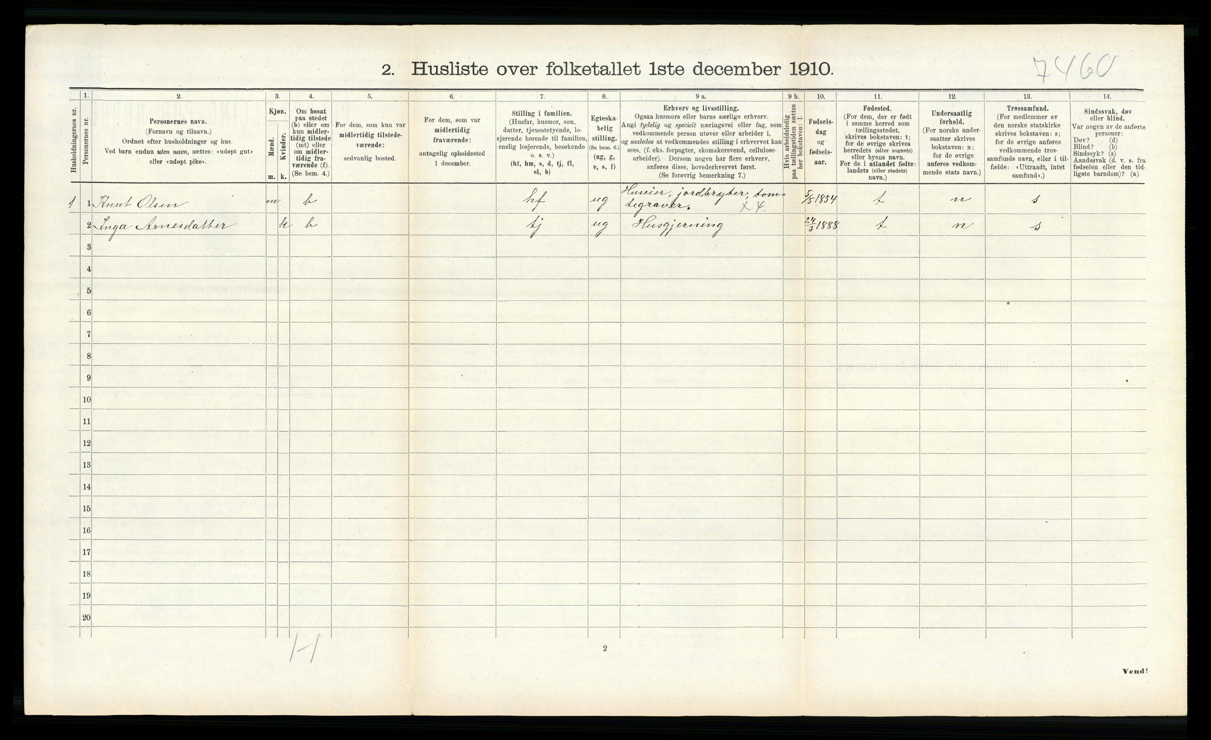 RA, 1910 census for Bolsøy, 1910, p. 958