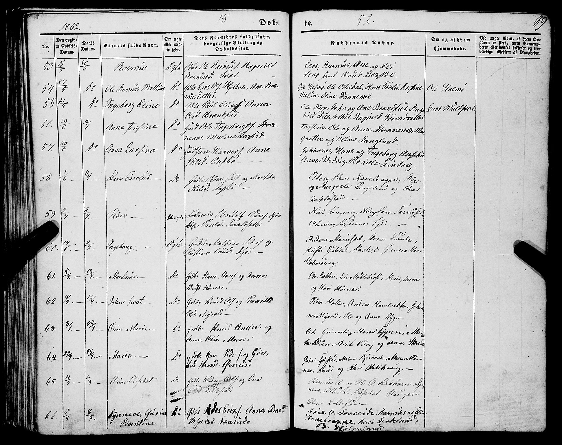 Eid sokneprestembete, AV/SAB-A-82301/H/Haa/Haaa/L0007: Parish register (official) no. A 7, 1844-1858, p. 89