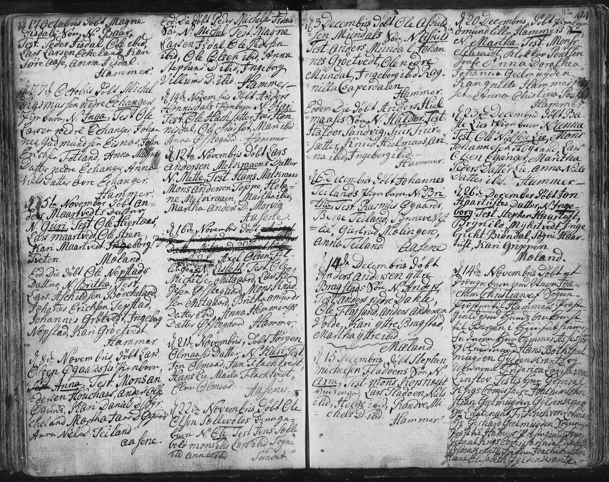 Hamre sokneprestembete, SAB/A-75501/H/Ha/Haa/Haaa/L0008: Parish register (official) no. A 8, 1778-1804, p. 112