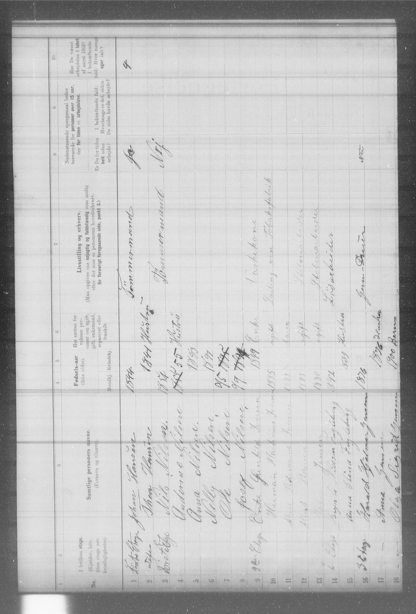 OBA, Municipal Census 1902 for Kristiania, 1902, p. 5487