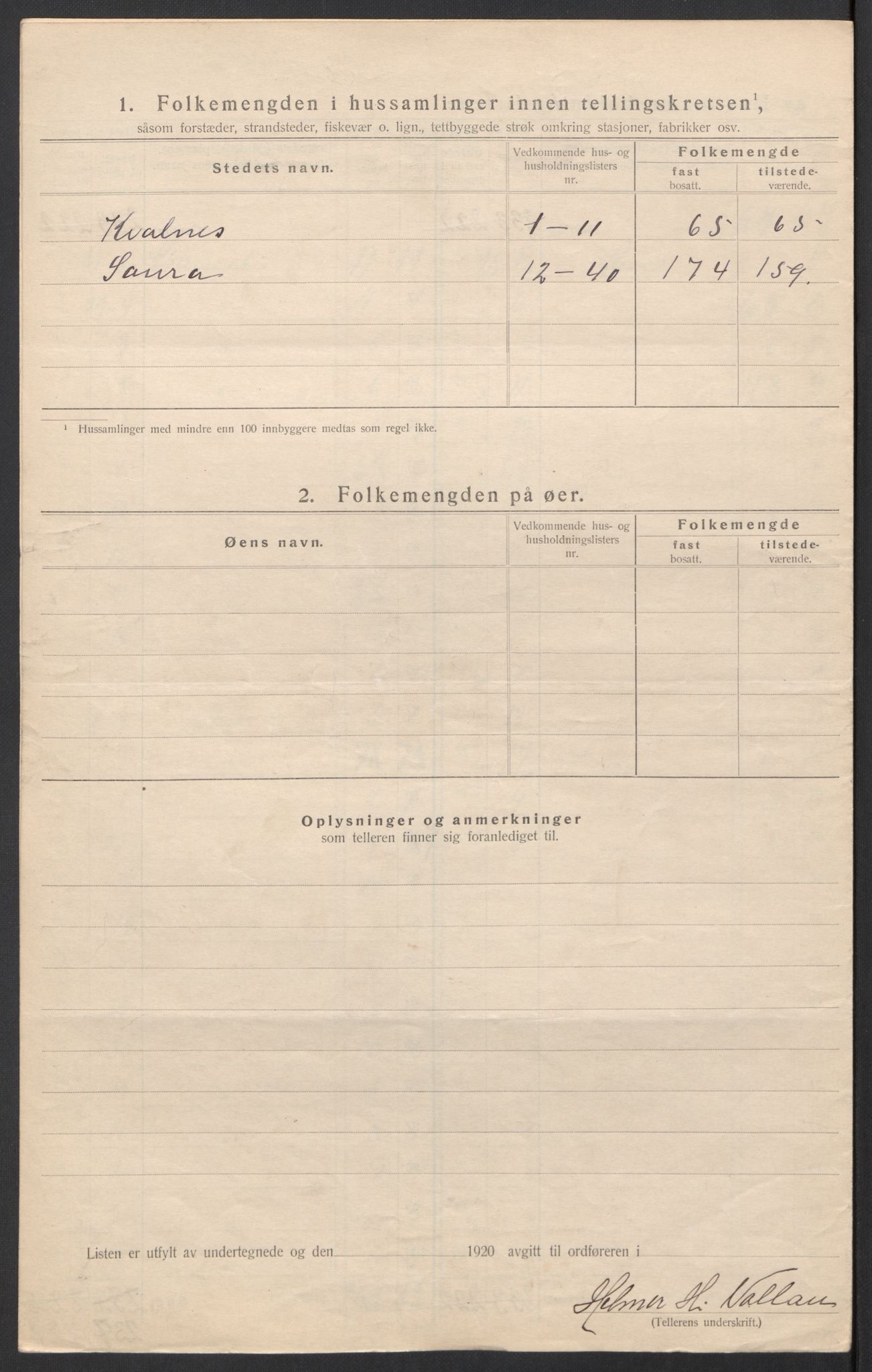 SAT, 1920 census for Dverberg, 1920, p. 29