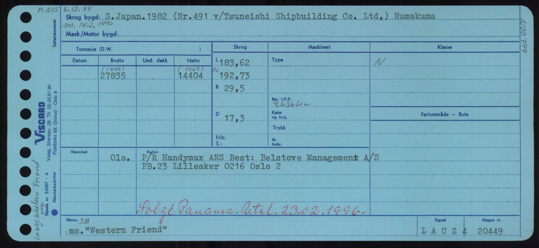 Sjøfartsdirektoratet med forløpere, Skipsmålingen, RA/S-1627/H/Hd/L0041: Fartøy, Vi-Ås, p. 277