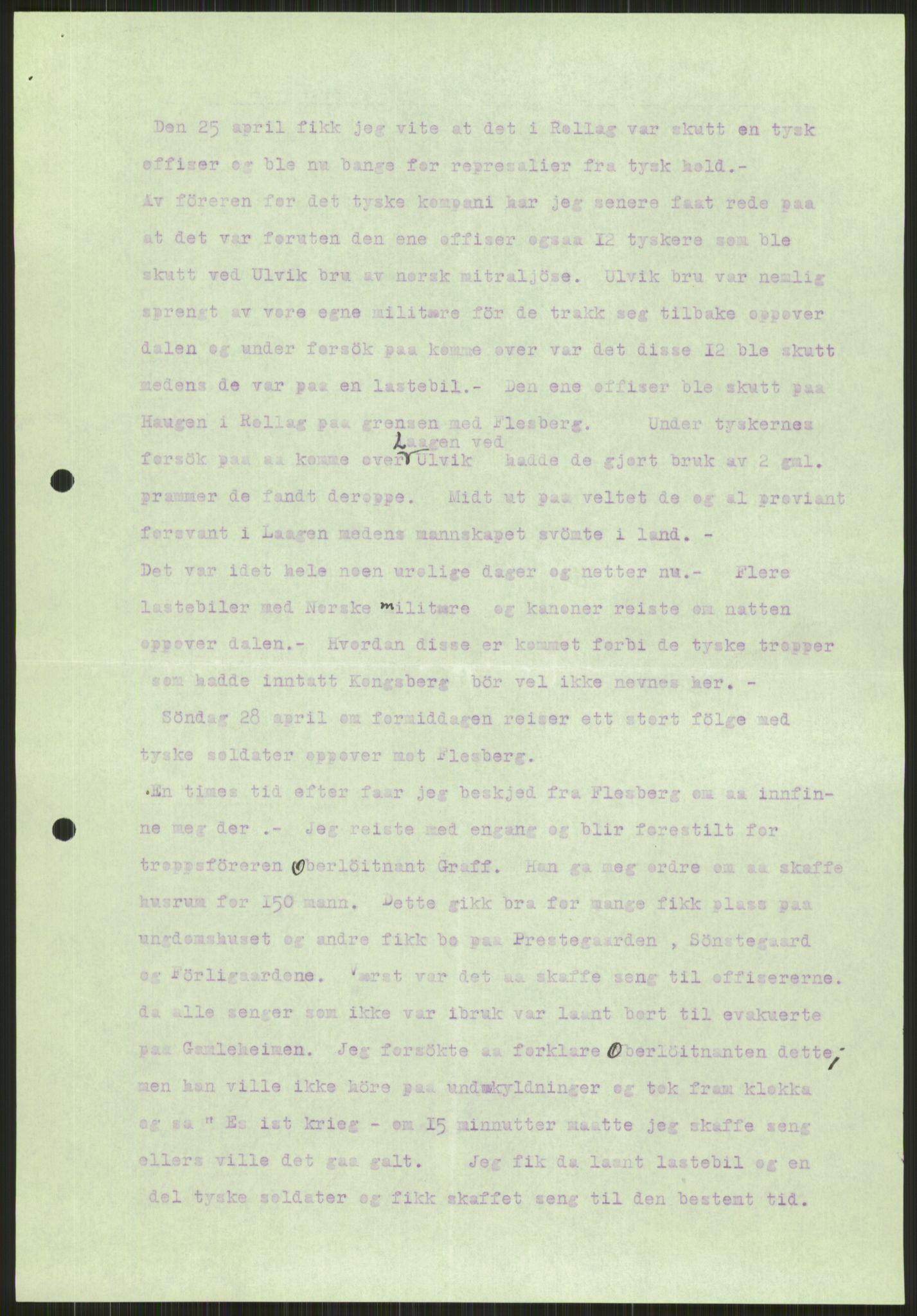 Forsvaret, Forsvarets krigshistoriske avdeling, AV/RA-RAFA-2017/Y/Ya/L0014: II-C-11-31 - Fylkesmenn.  Rapporter om krigsbegivenhetene 1940., 1940, p. 321