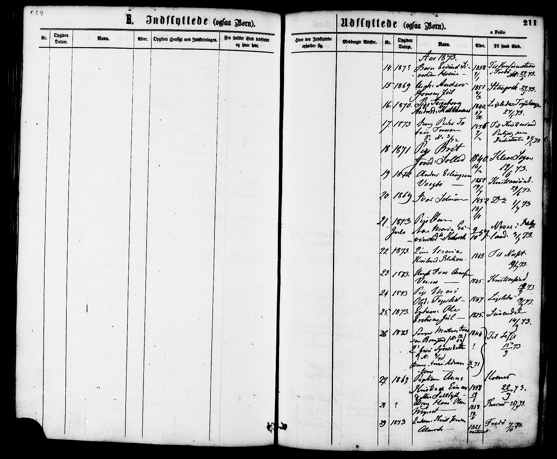 Ministerialprotokoller, klokkerbøker og fødselsregistre - Møre og Romsdal, AV/SAT-A-1454/586/L0986: Parish register (official) no. 586A12, 1867-1878, p. 211