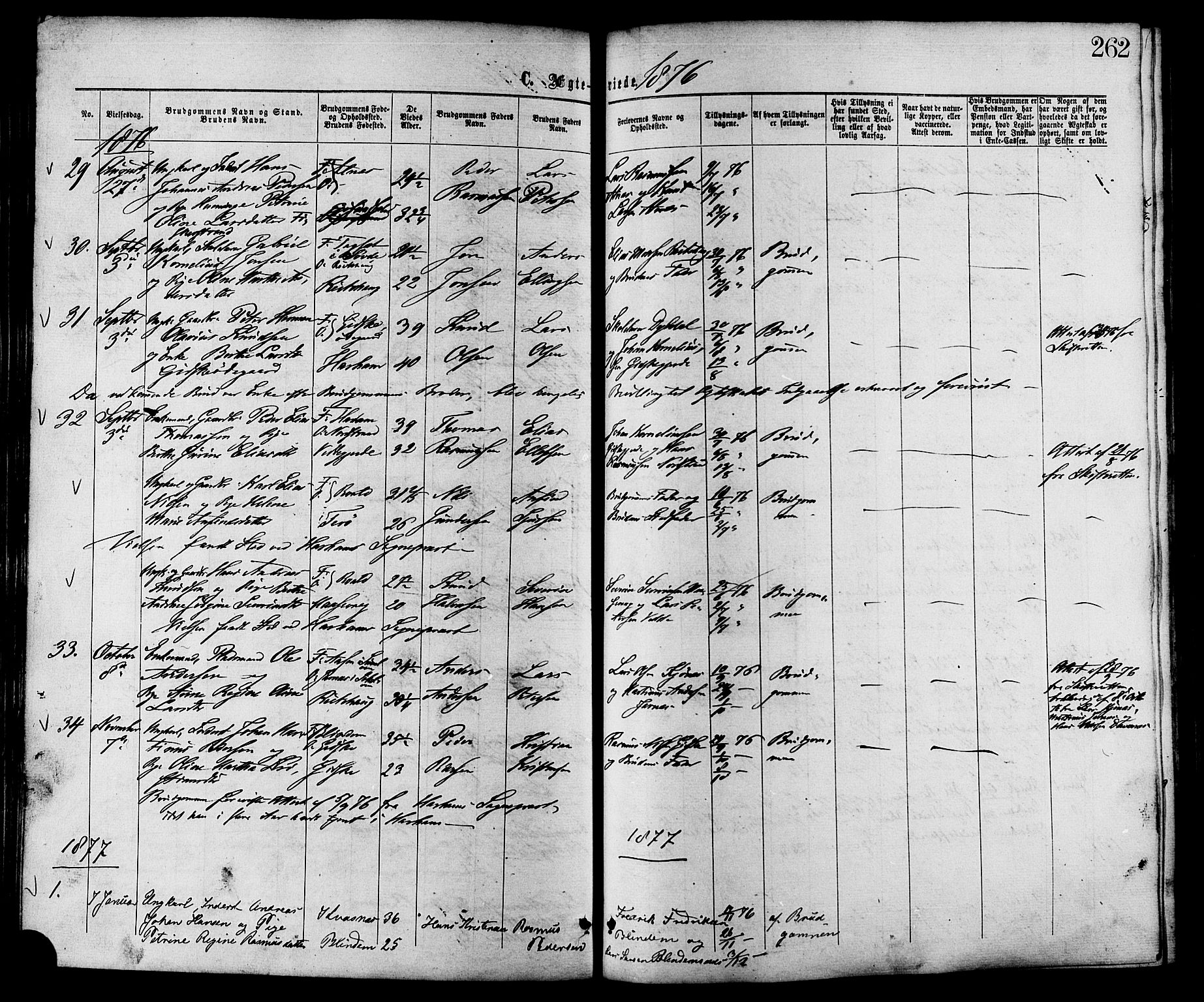 Ministerialprotokoller, klokkerbøker og fødselsregistre - Møre og Romsdal, AV/SAT-A-1454/528/L0399: Parish register (official) no. 528A10, 1864-1879, p. 262