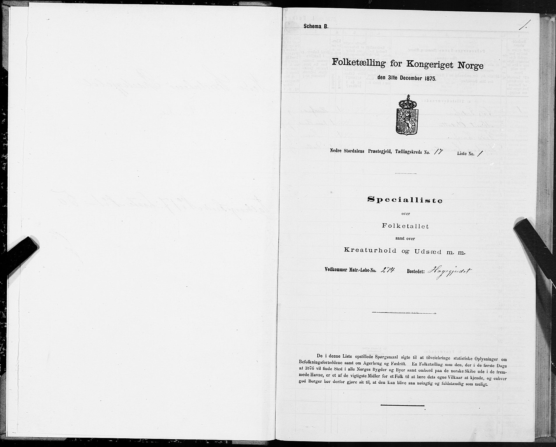 SAT, 1875 census for 1714P Nedre Stjørdal, 1875, p. 9001