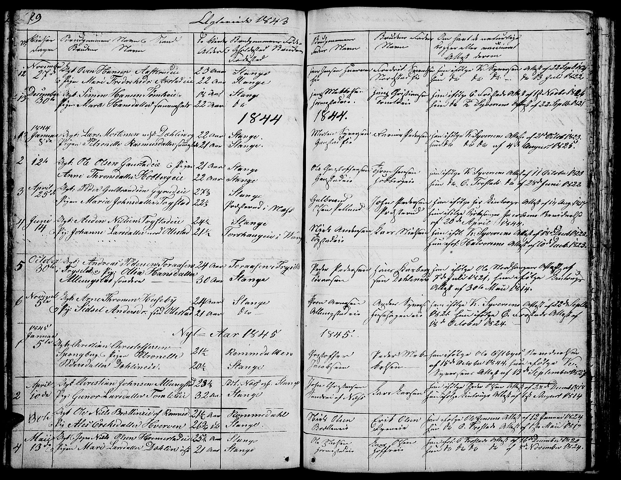 Stange prestekontor, SAH/PREST-002/L/L0002: Parish register (copy) no. 2, 1838-1879, p. 229