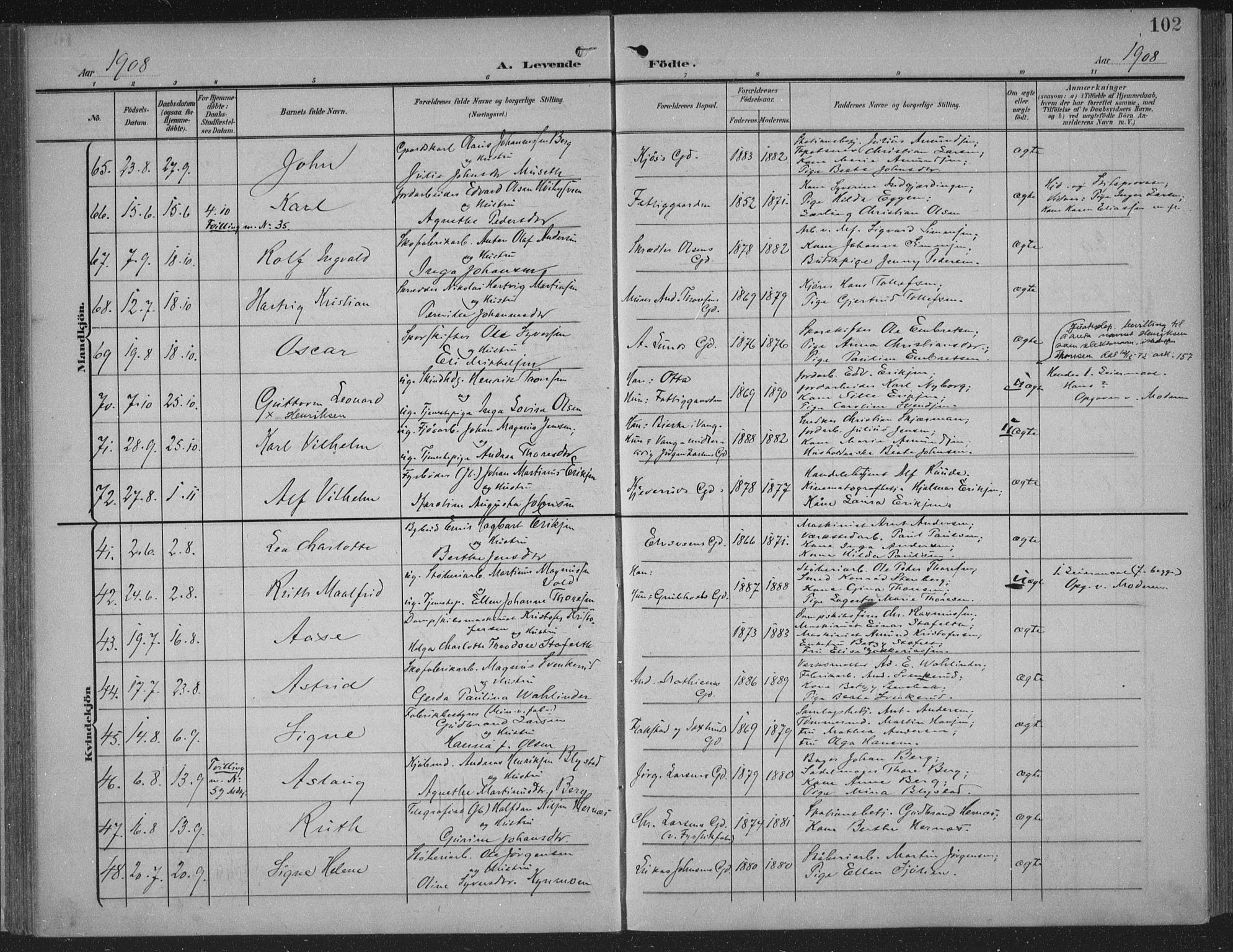 Hamar prestekontor, AV/SAH-DOMPH-002/H/Ha/Haa/L0001: Parish register (official) no. 1, 1900-1914, p. 102