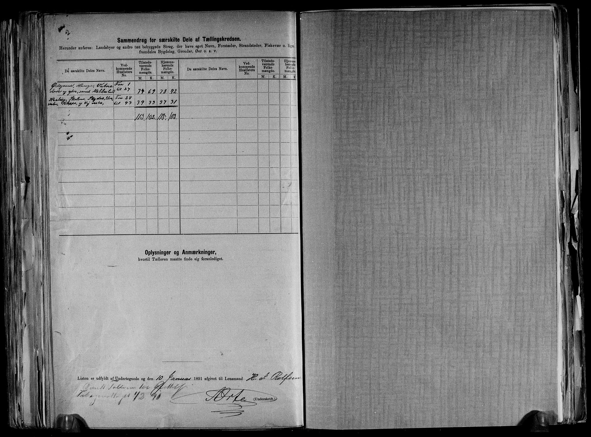 RA, 1891 census for 1034 Hægebostad, 1891, p. 21