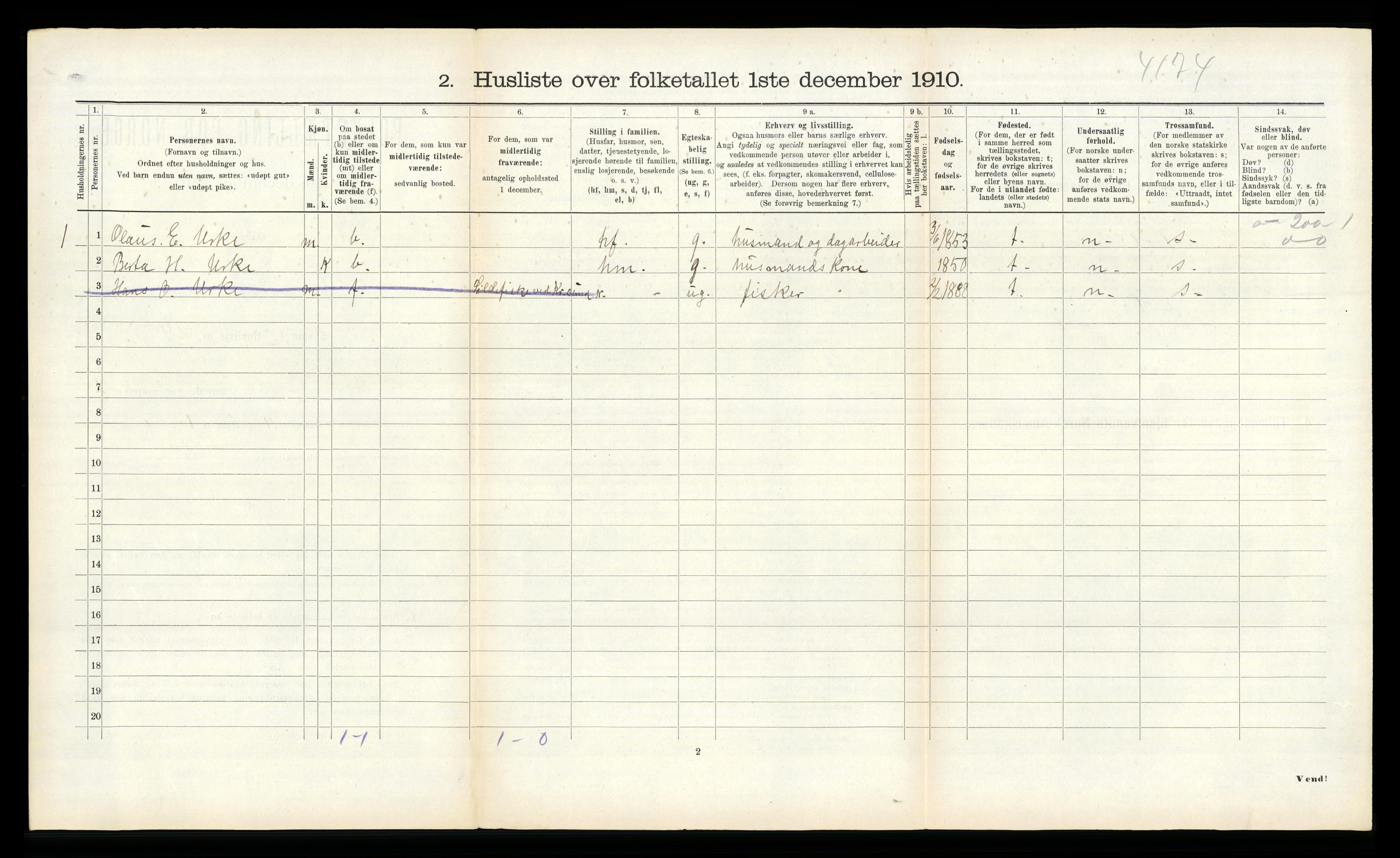 RA, 1910 census for Hjørundfjord, 1910, p. 115