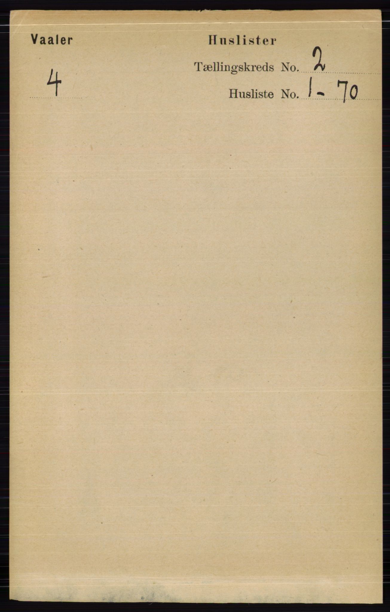 RA, 1891 census for 0426 Våler, 1891, p. 429