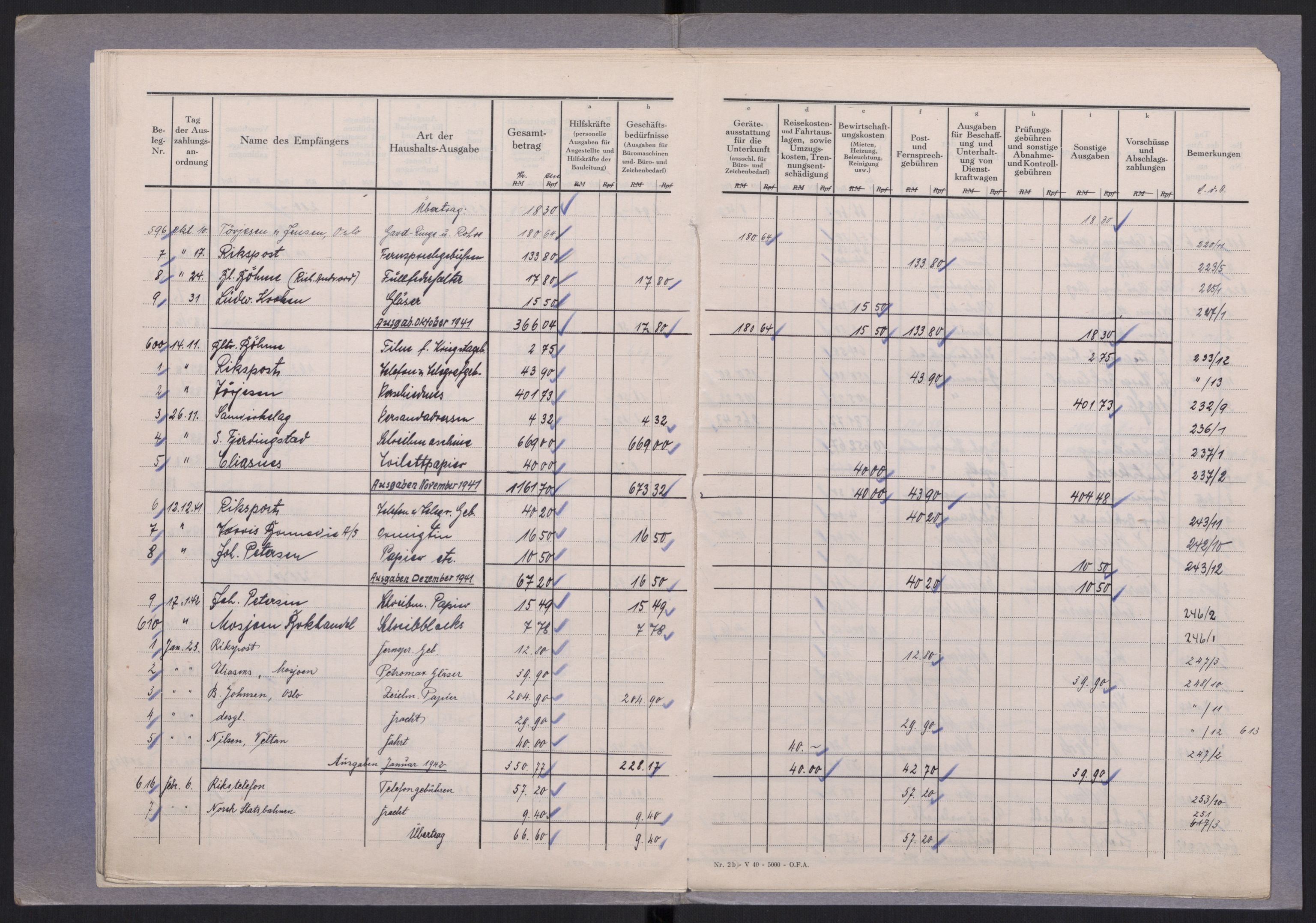 Tyske arkiver, Organisation Todt (OT), Einsatzgruppe Wiking, AV/RA-RAFA-2188/2/E/Ea/L0005: Byggeprosjekt i Hattfjelldal, 1940-1942, p. 233