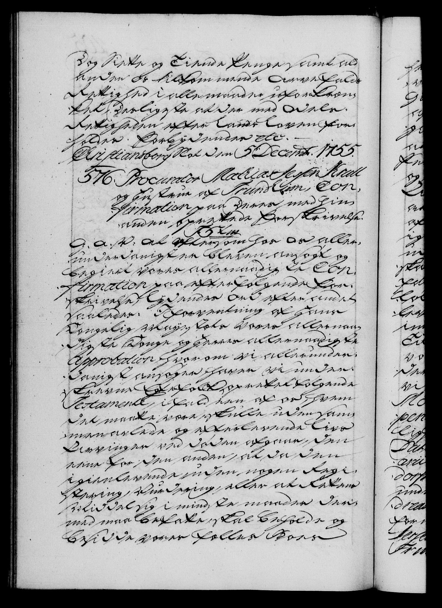 Danske Kanselli 1572-1799, AV/RA-EA-3023/F/Fc/Fca/Fcaa/L0039: Norske registre, 1755-1756, p. 405b