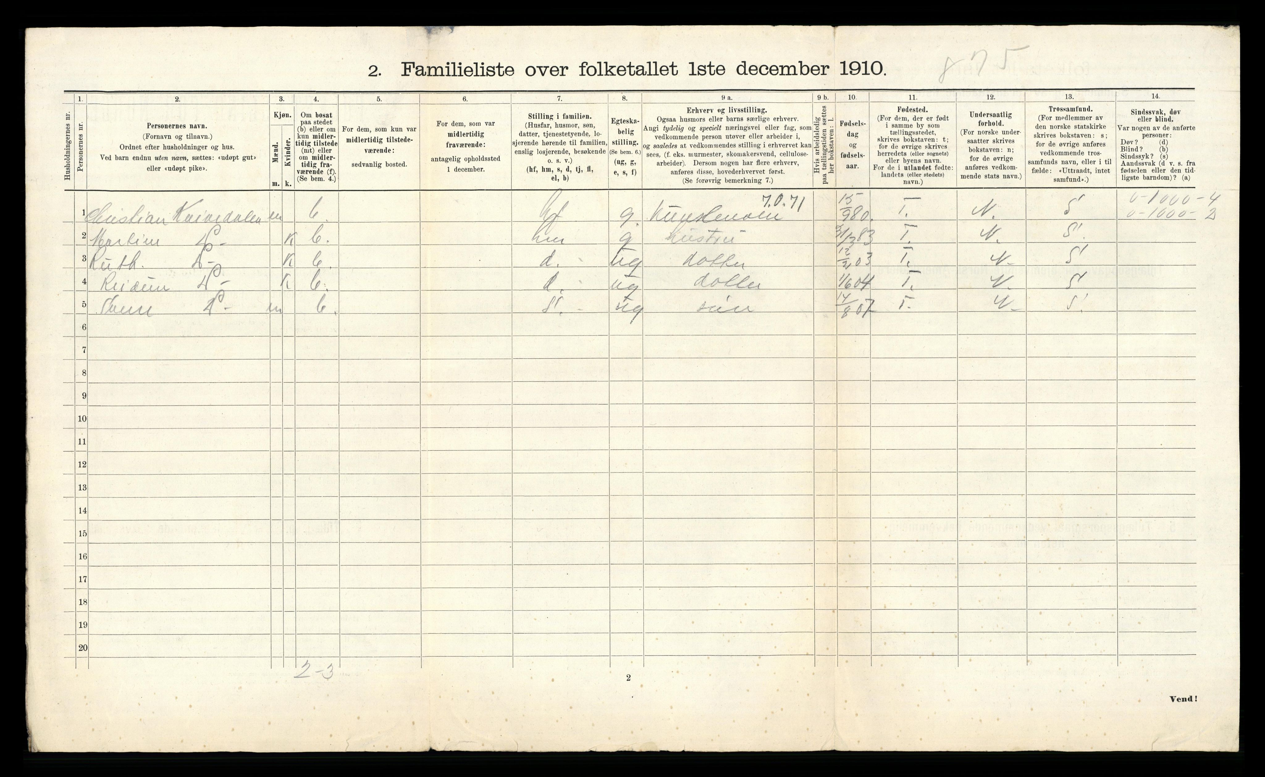 RA, 1910 census for Drammen, 1910, p. 8655